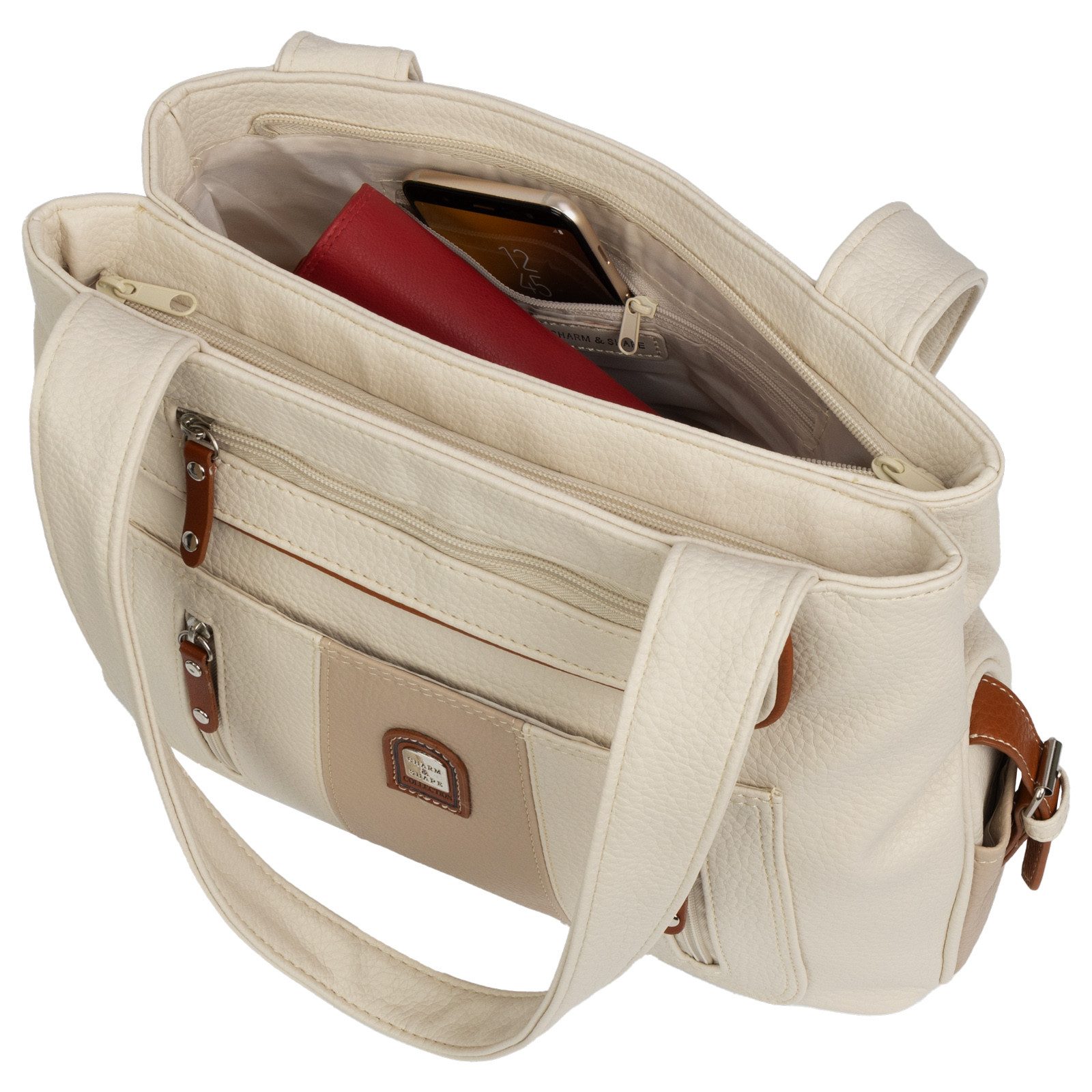 EAAKIE Umhängetasche Damen Tasche Schultertasche Umhängetasche Leder Optik Handtasche, als Schultertasche, Umhängetasche tragbar