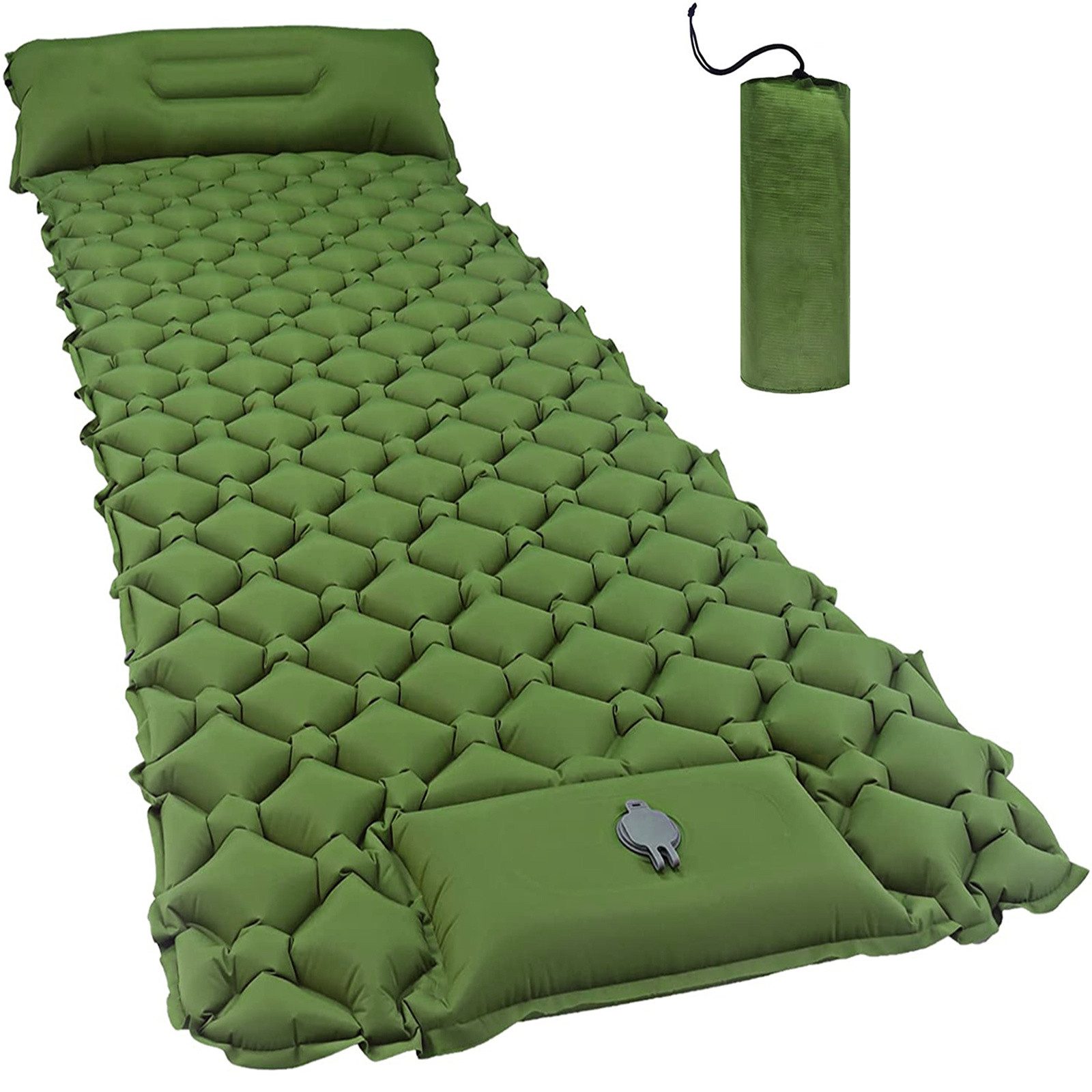 AIMAX Luftmatratze Selbstaufblasende Camping-Schlafunterlage, (mit innovativer Fußpumpe, TPU-Edelstahl-Material), 193 x 60 x 6 cm
