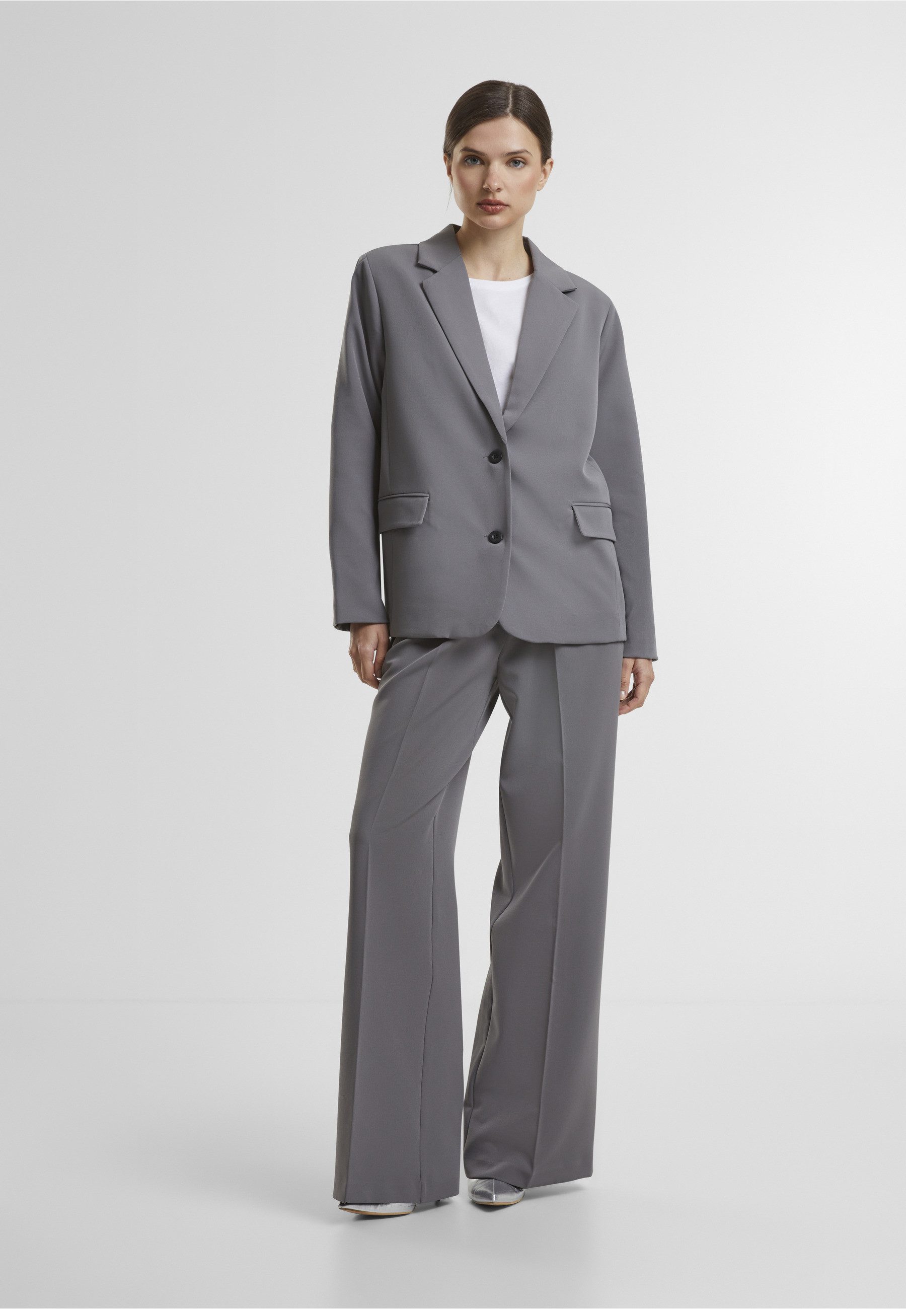 URBAN CLASSICS Allwetterjacke Urban Classics Ladies Long Blazer (1-St)