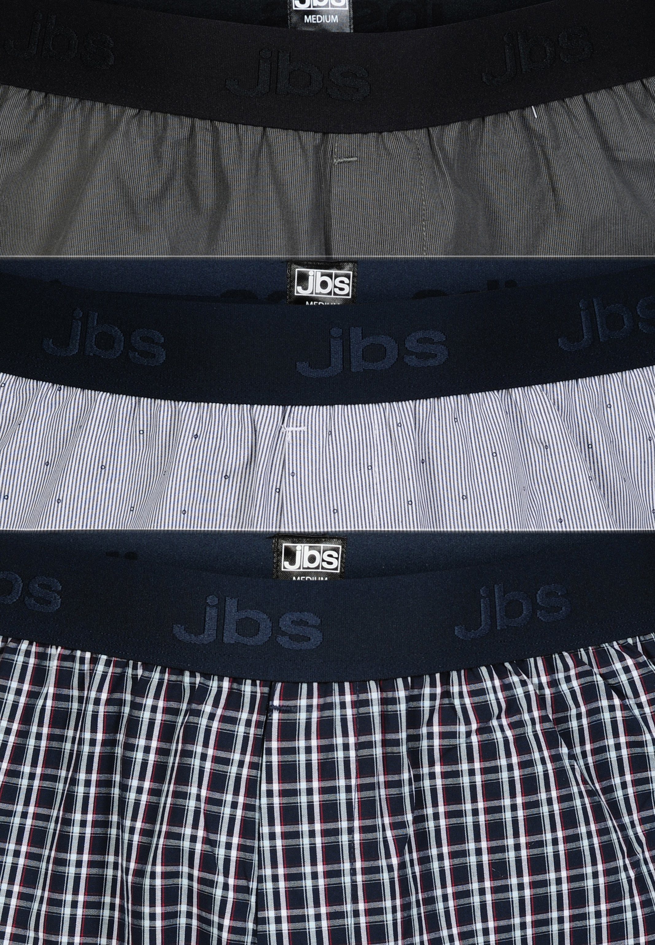 jbs Boxershorts 3er Pack Cotton (Spar-Set, 3-St) Boxershorts - Baumwolle - ohne Eingriff - Atmungsaktiv