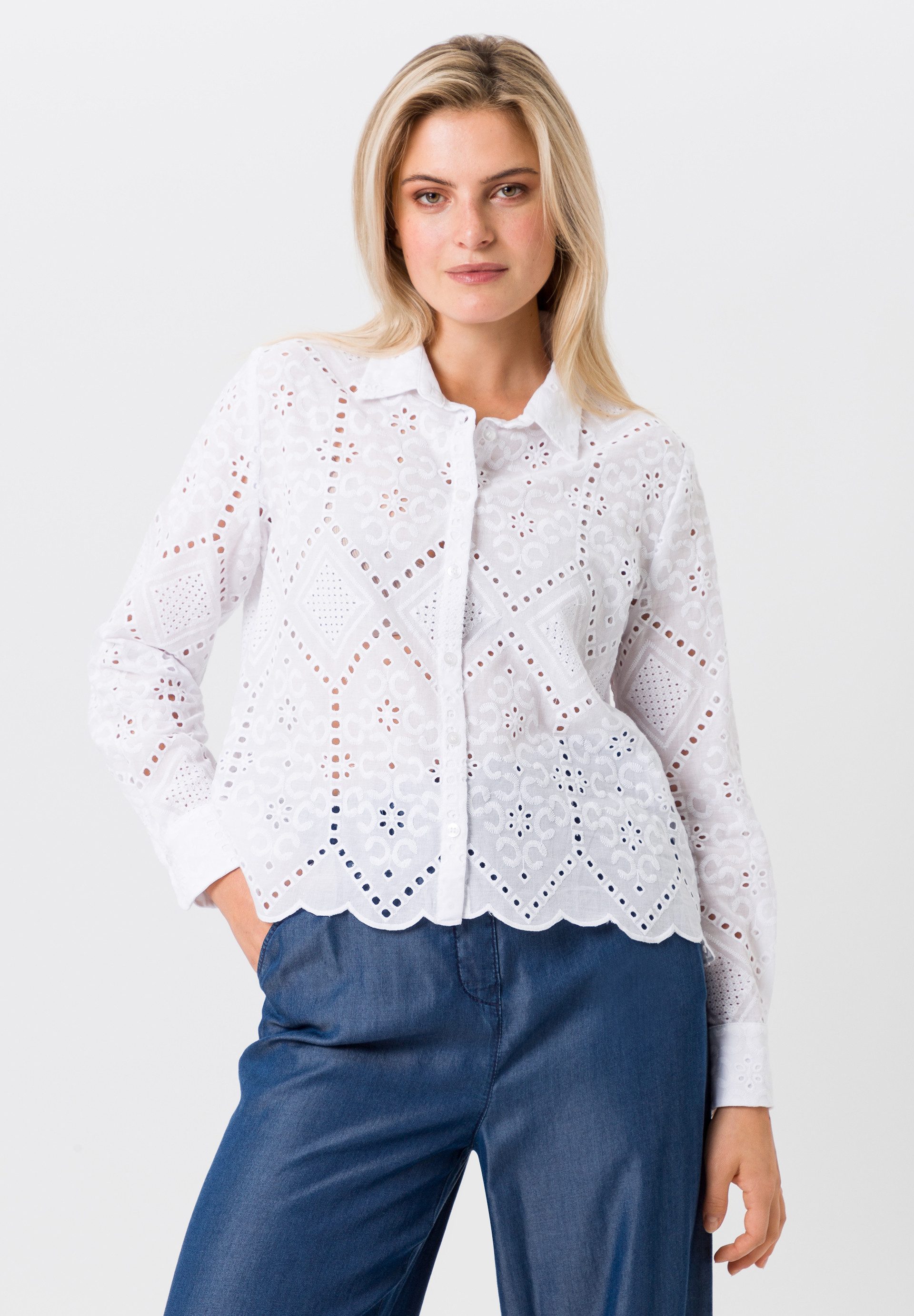TUZZI Klassische Bluse mit filigraner Stickerei günstig online kaufen