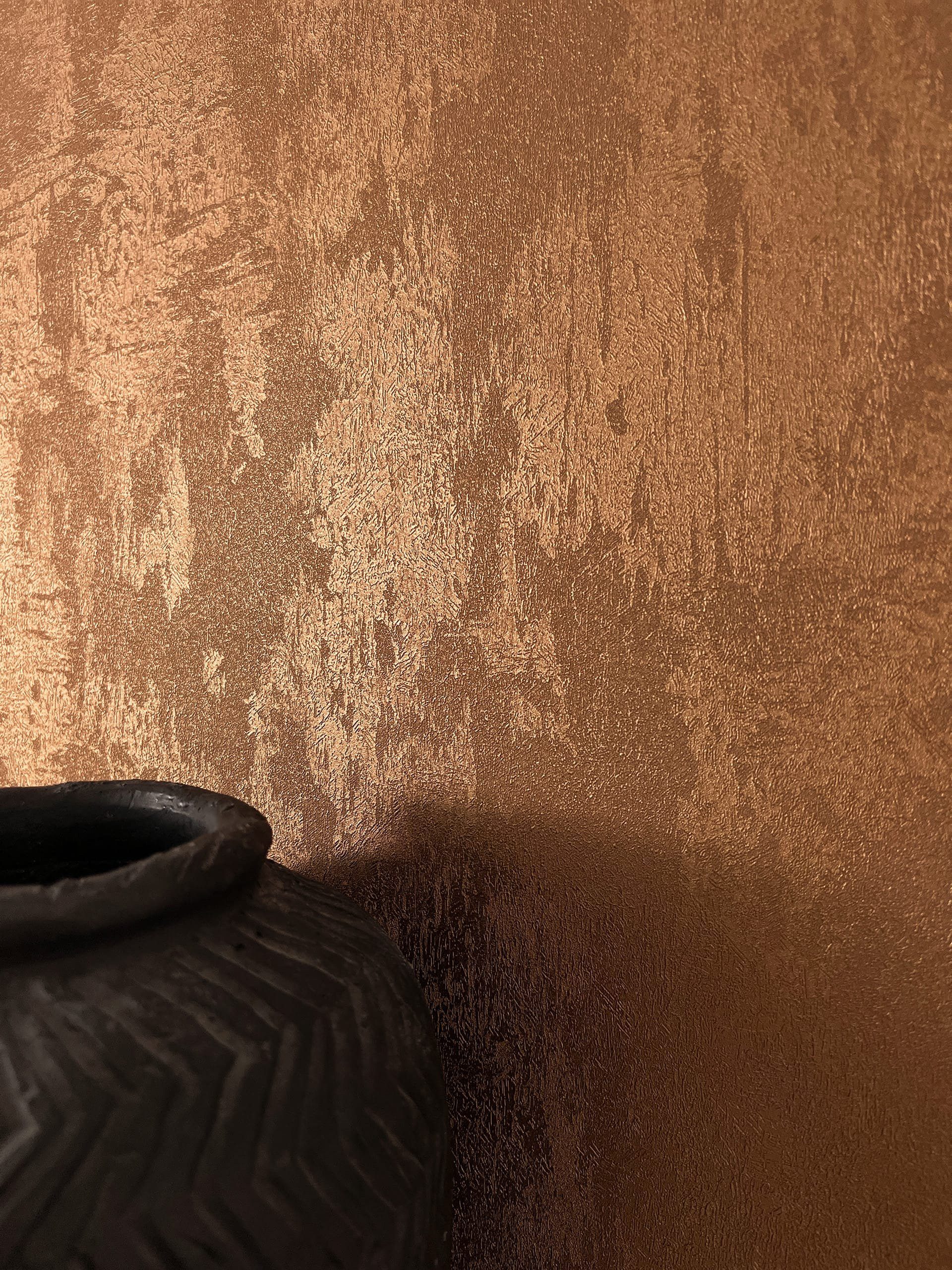 Newroom Vliestapete Kitron Copper Tapete Glanztapete Beton,Zement,Putz-Opti günstig online kaufen