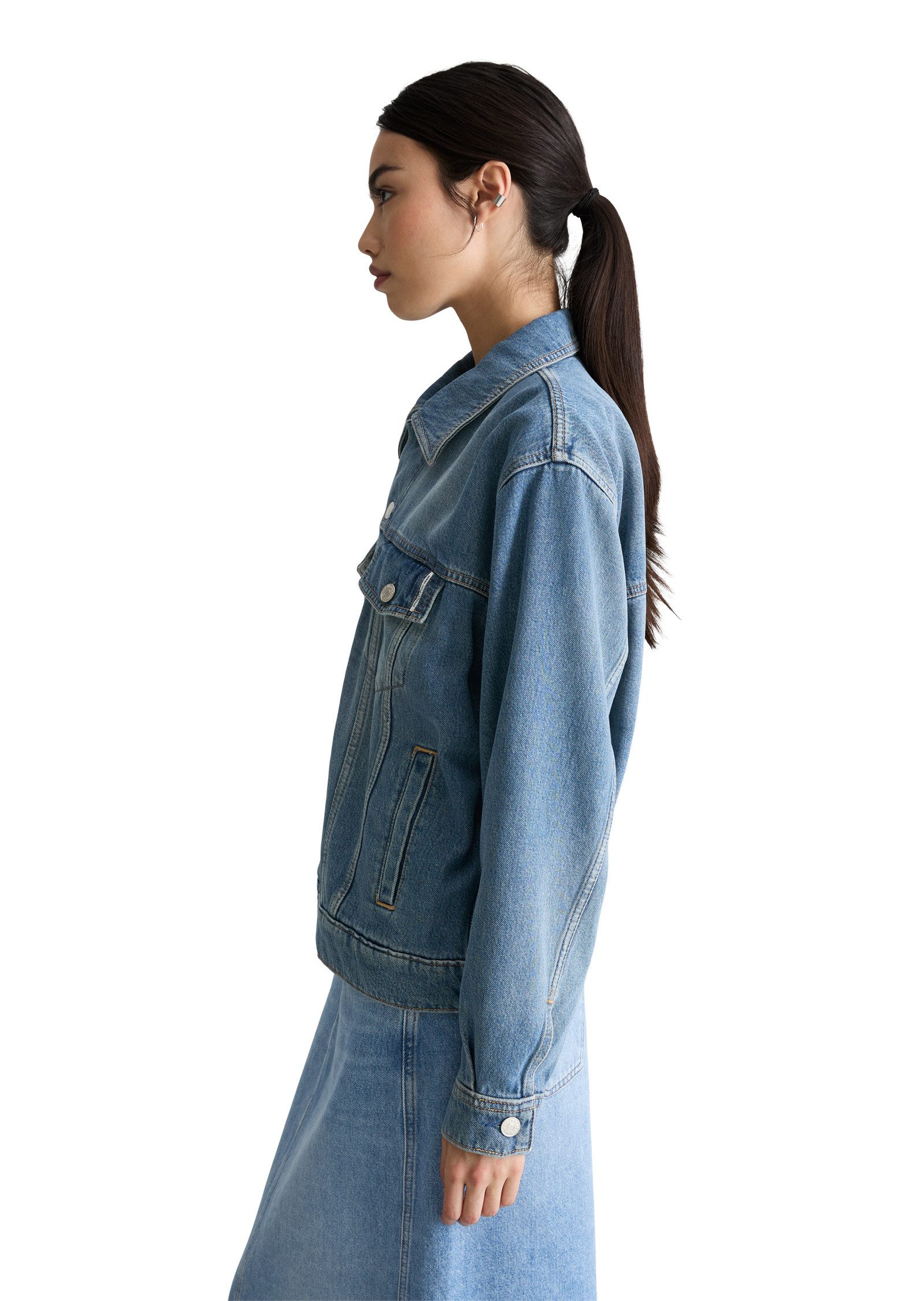 Marc O'Polo DENIM Jeansjacke aus weichem Lyocell-Bio-Baumwolle-Mix