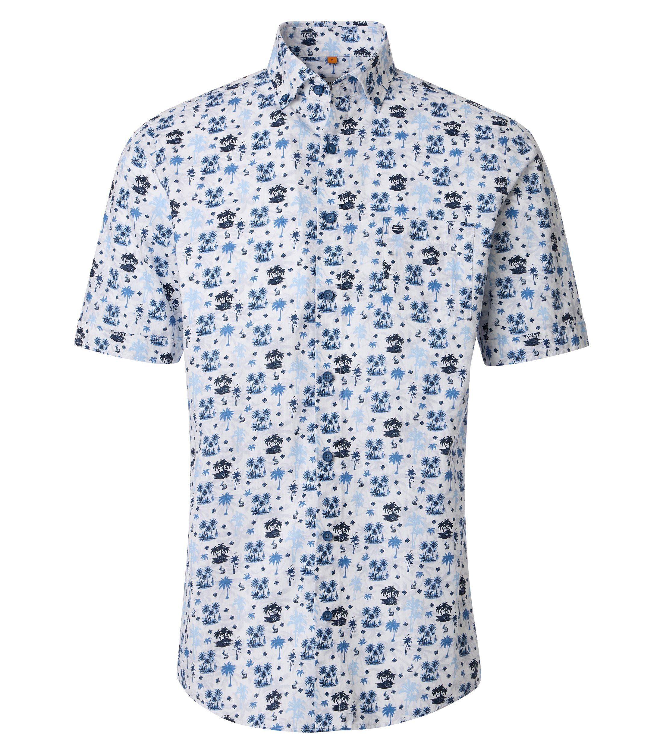Redmond Kurzarmhemd Print Comfort Fit