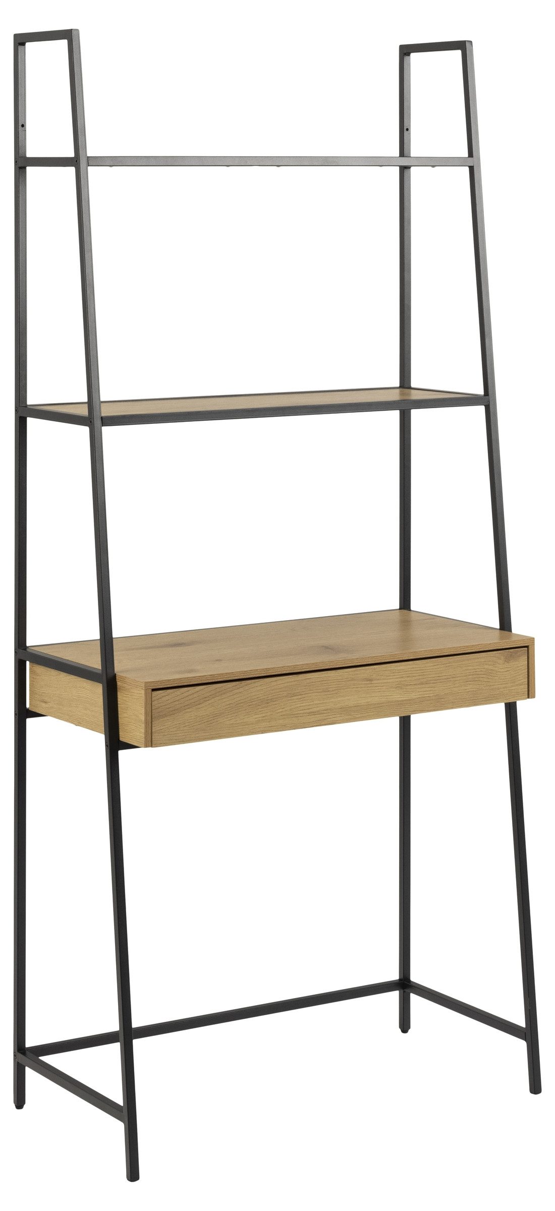ACTONA GROUP Regal-Schreibtisch in Wildeiche, MDF, Stahl - 77x174,5x36cm (BxHxT)