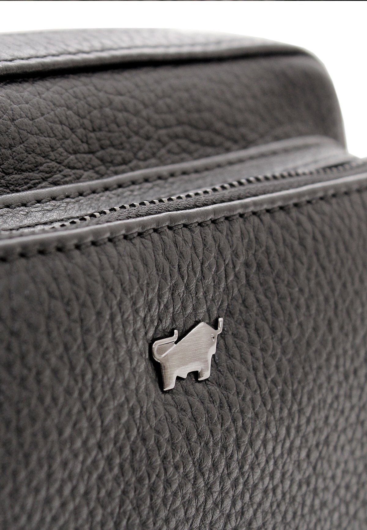 Damen Umhängetaschen Braun Büffel Umhängetasche NOVARA Cross Body Bag schwarz, aus super softem Rindleder