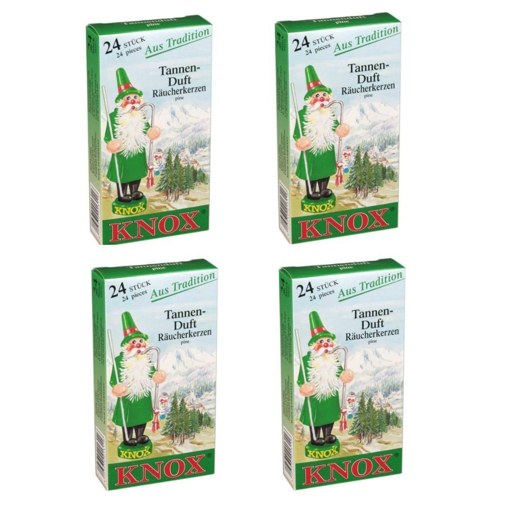 KNOX Räucherkegel 4 Päckchen Räucherkerzen- Tanne - 24er Packung