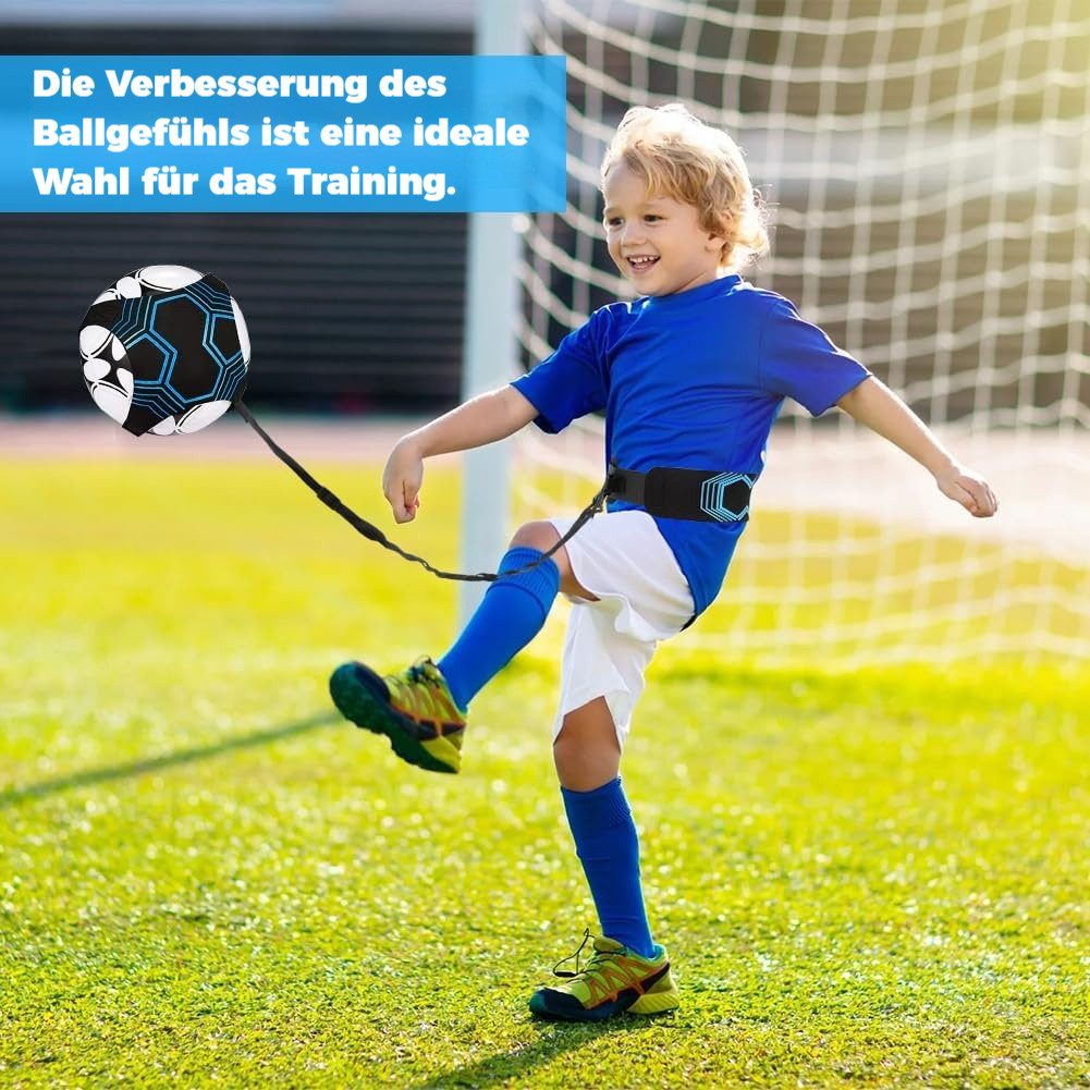BlingBin Trainingshilfe Fußball Kick Trainer, Einstellbare Fußball Training Taille Gürtel, Fußball Praxis Ausrüstung Geeignet für Fußbälle der Größen 3, 4 und 5