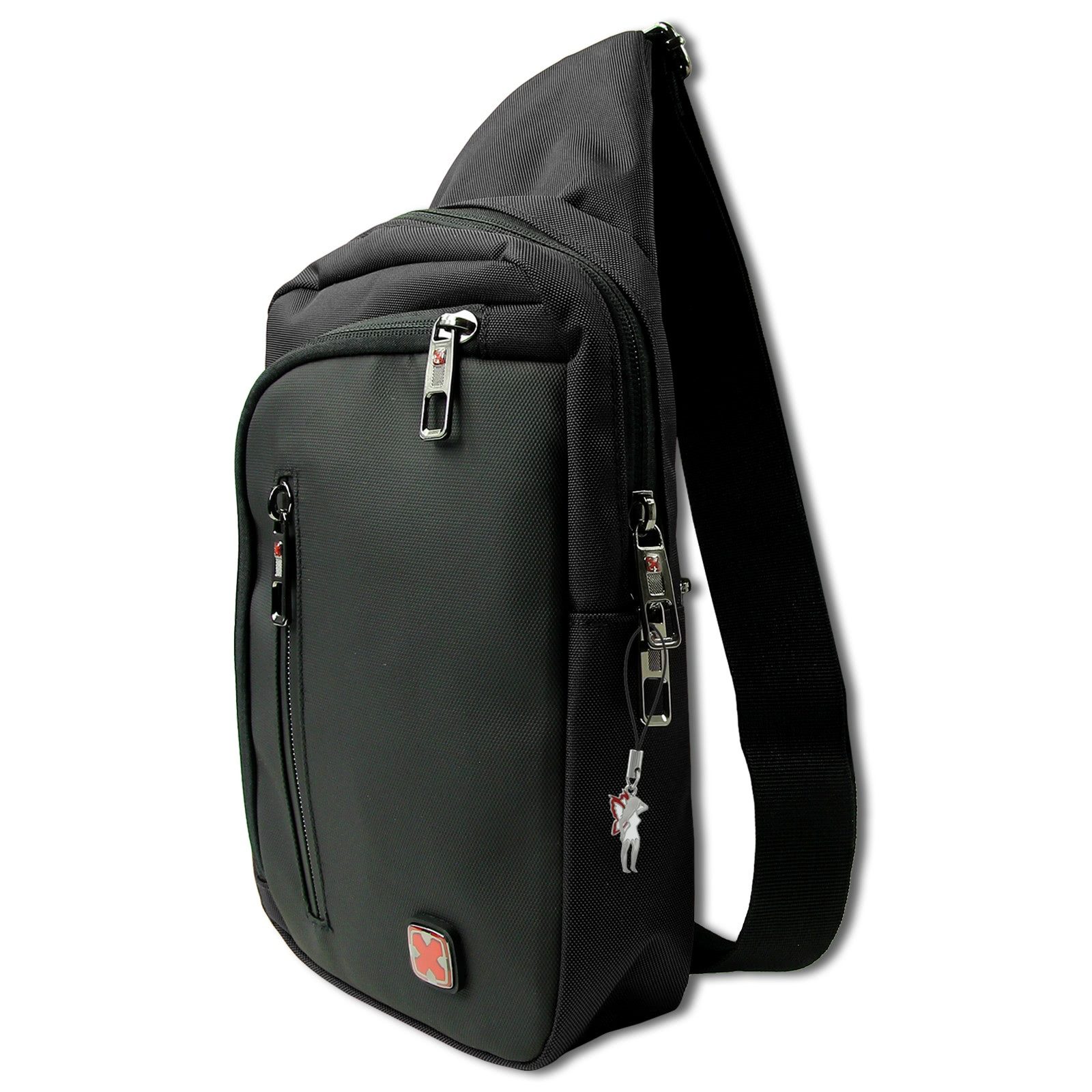 Travel N Meet Umhängetasche Travel N Meet Umhängetasche Sling Bag (Umhängetasche), Herren Umhängetasche Polyester, schwarz ca. 27cm hoch