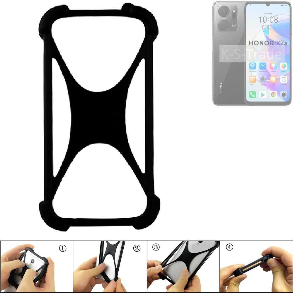K-S-Trade Handyhülle für Honor X7a, Handy-Hülle Schutz-Hülle Silikon Bumper TPU Softcase Smartphone