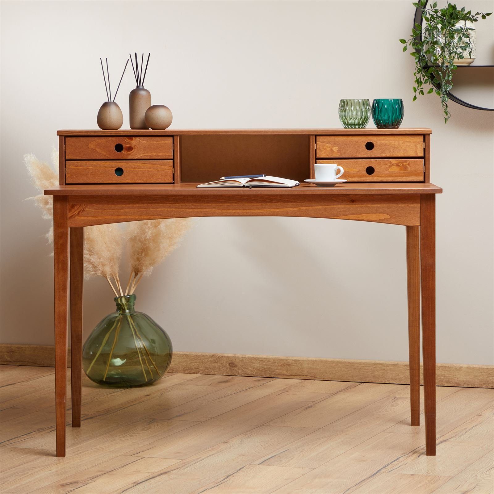 IDIMEX Schreibtisch MILANO, Home Office Tisch mit 4 Schubladen aus Massivho günstig online kaufen