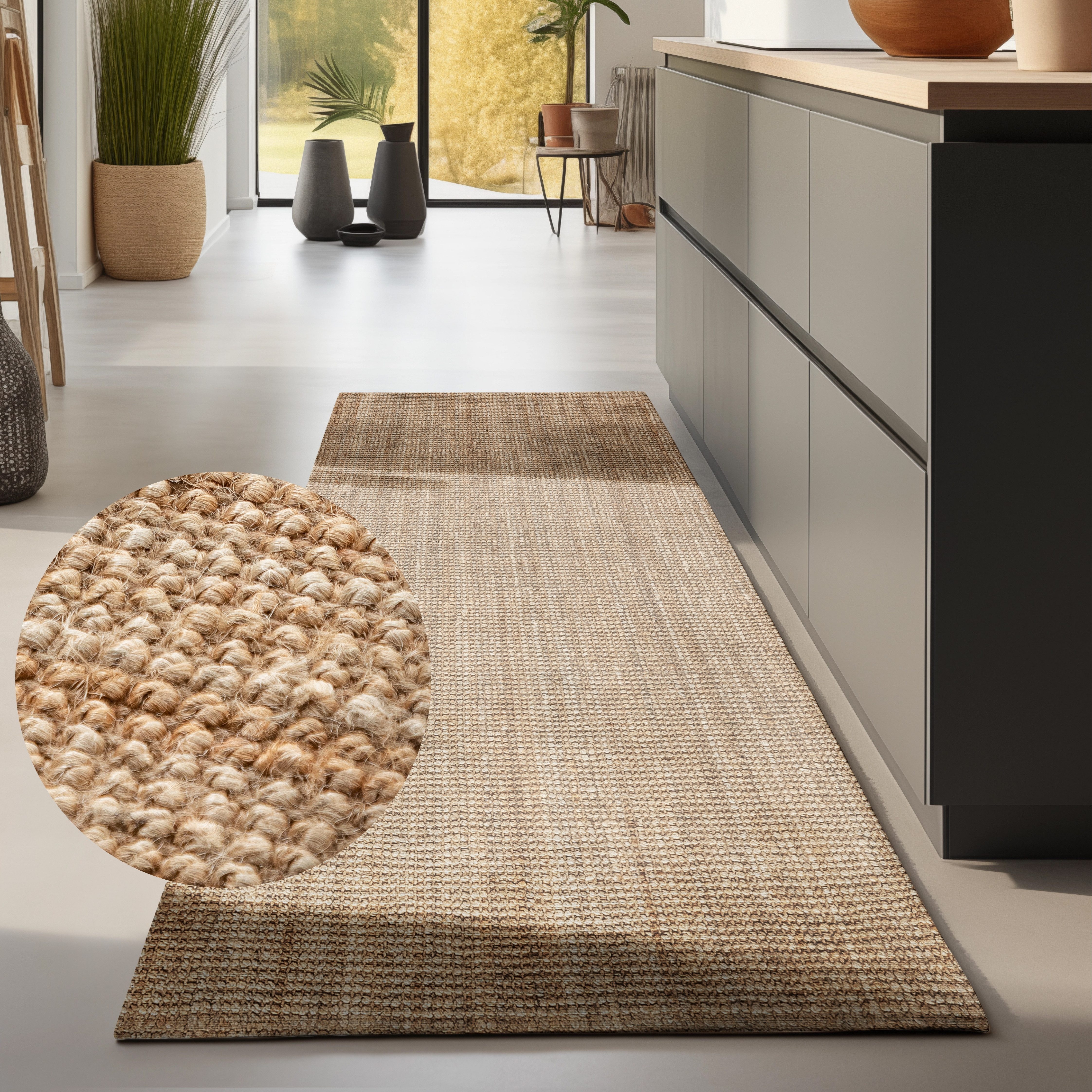 HANSE Home Teppich Jaipur Juteteppich, als Läufer und in Rund, rechteckig, Höhe: 10 mm, 100% Naturfaser, Wohnzimmer, Esszimmer, Schlafzimmer, GRS