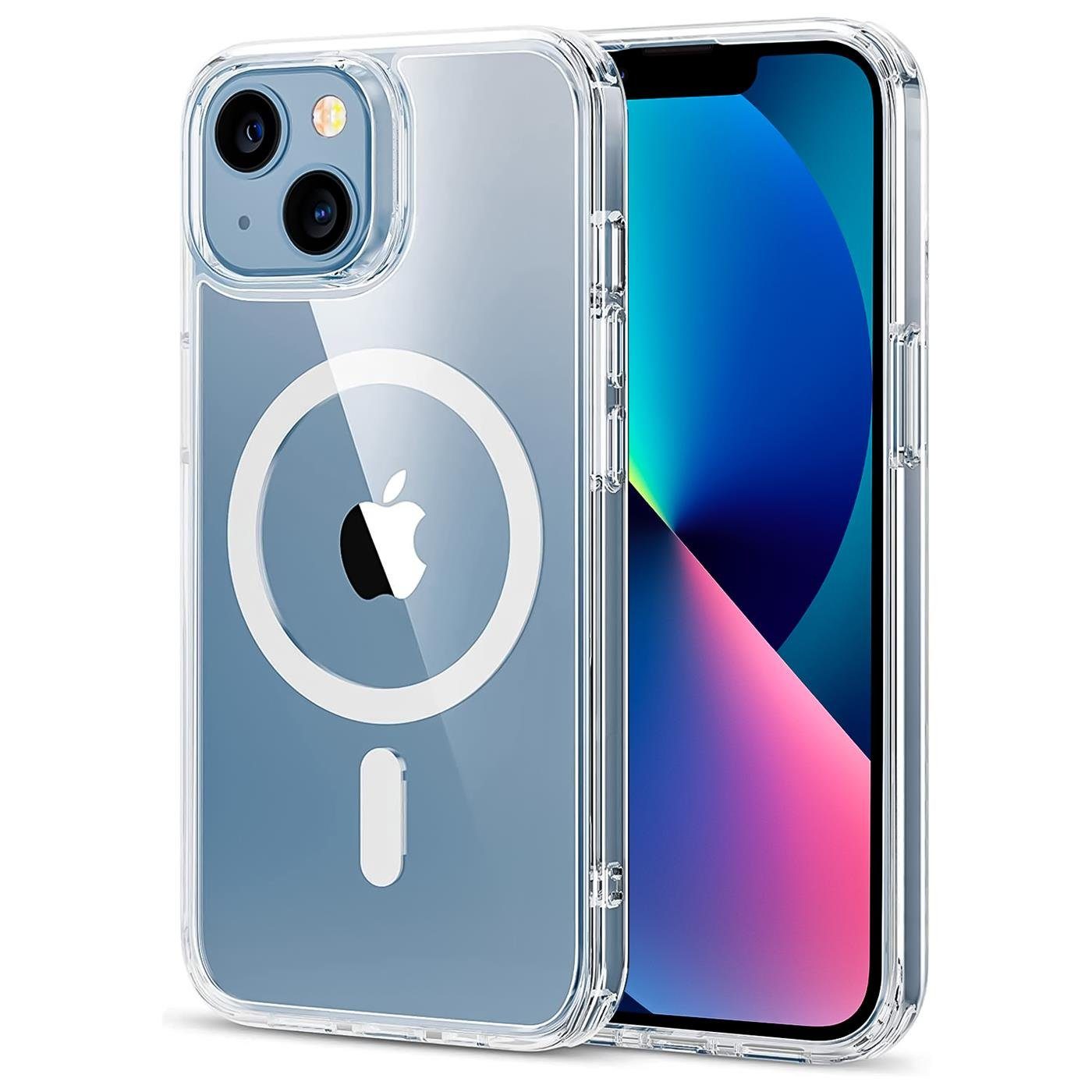 CoolGadget Handyhülle Premium Silikon Handy Case für iPhone 13 6,1 Zoll, Hülle Transparent Schutzhülle kompatibel mit MagSafe Zubehör