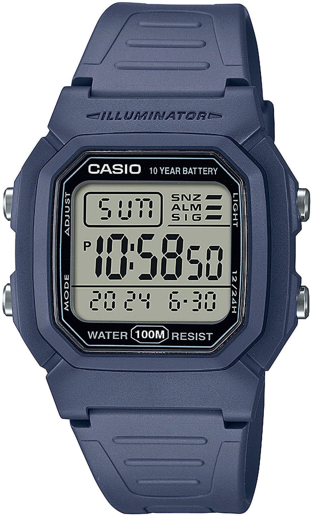 CASIO TIMELESS COLLECTION Chronograph W-800H-2AVES, Quarzuhr, günstig online kaufen