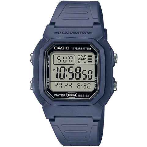 Casio Collection Chronograph W-800H-2AVES, Quarzuhr, Armbanduhr, Herrenuhr, digital, Kalender, Stoppfunktion