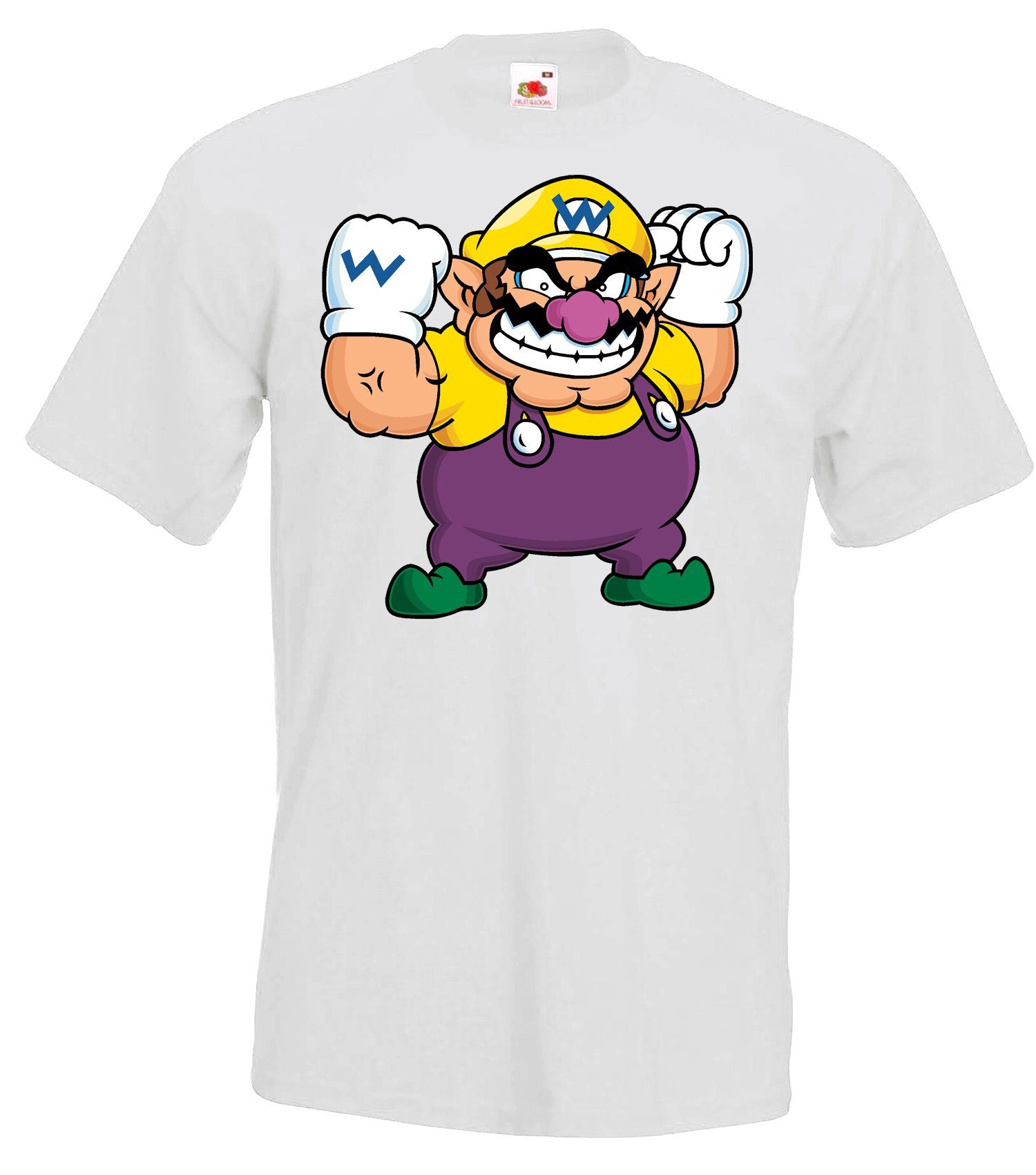 Youth Designz T-Shirt Wario Herren Shirt mit trendgiem Gaming Motiv Weiß