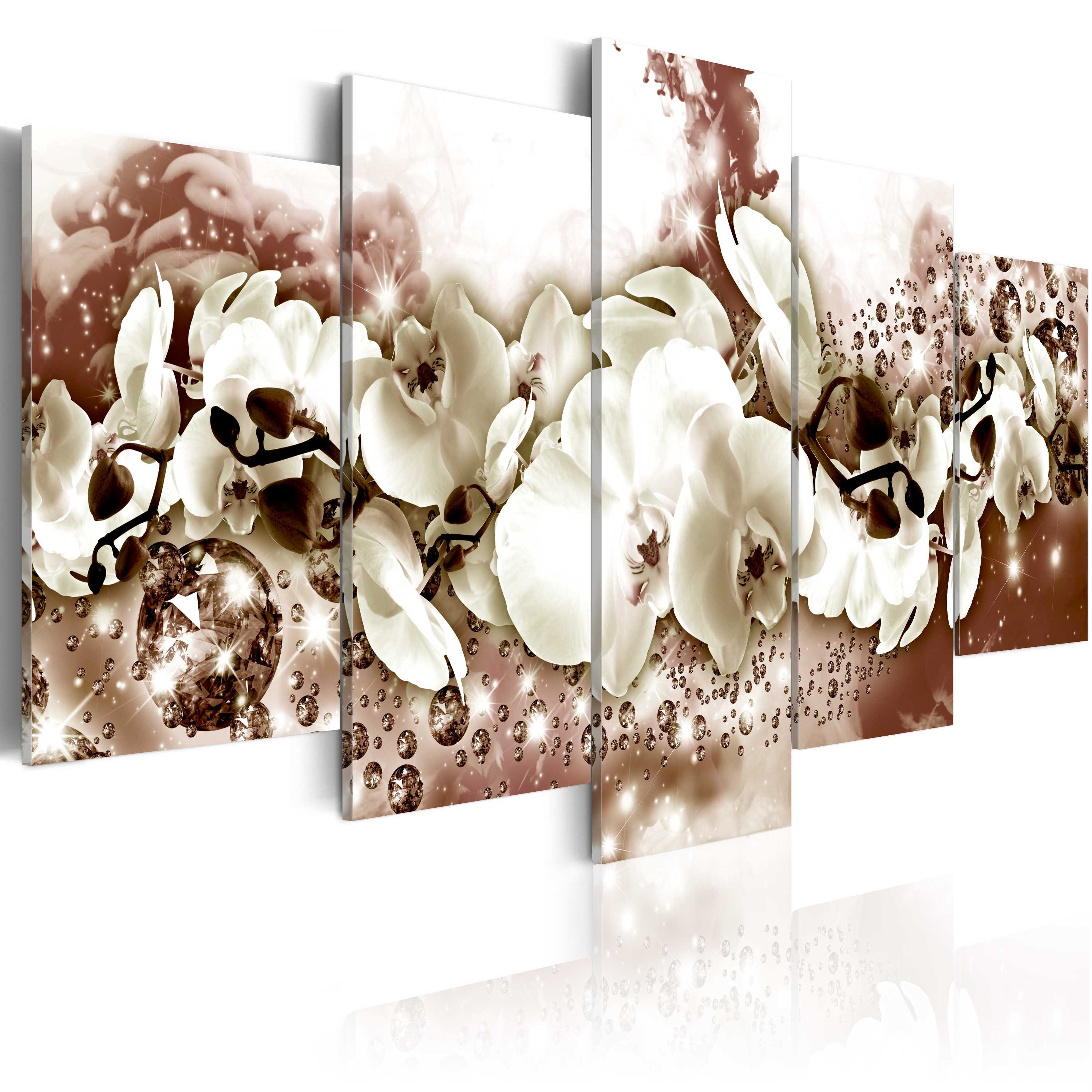 Wandbild Schokoladen Orchidee