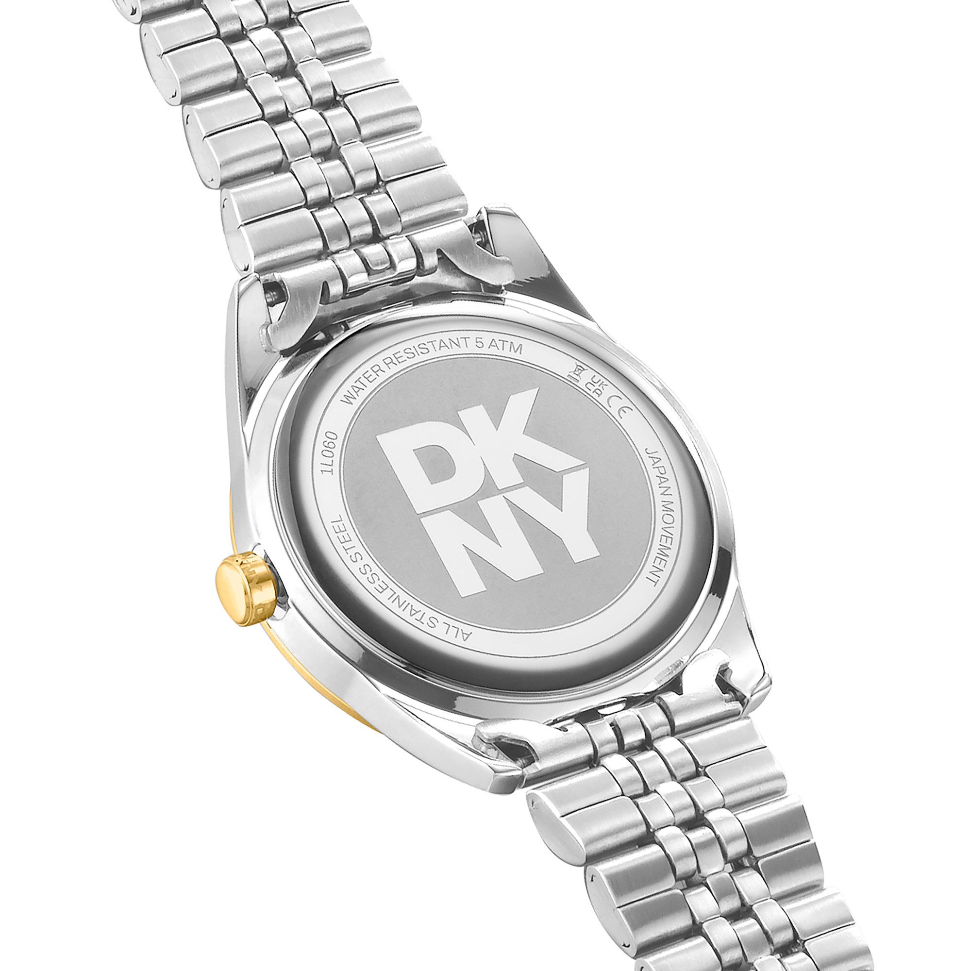 DKNY Quarzuhr Parsons Logo DK1L060M0065, Armbanduhr, Damenuhr, Edelstahlarmband, analog