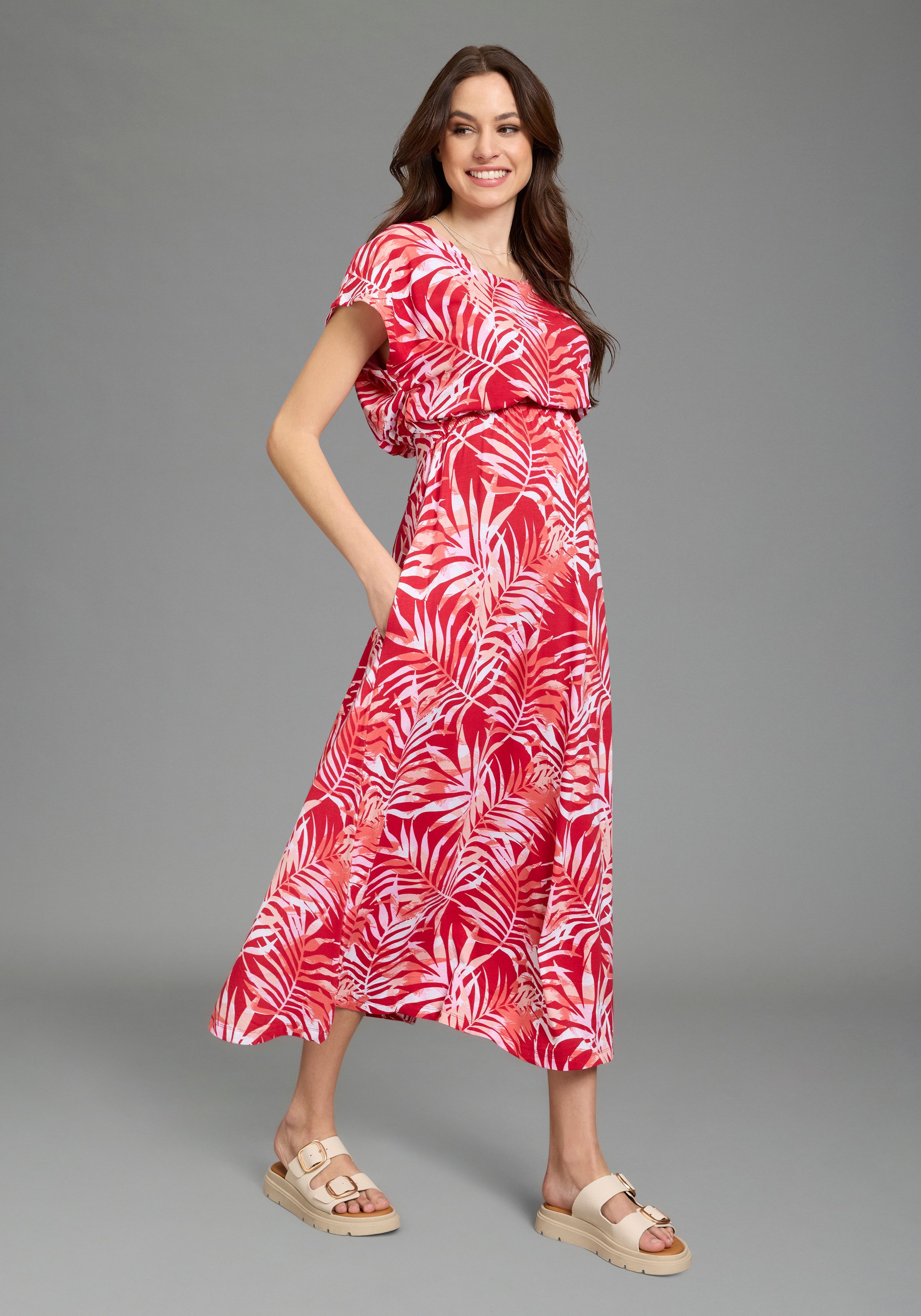 Neun Monate Umstandskleid Langes Schwangerschafts- und Still-Kleid Jersey-Kleid für Schwangerschaft und Stillzeit