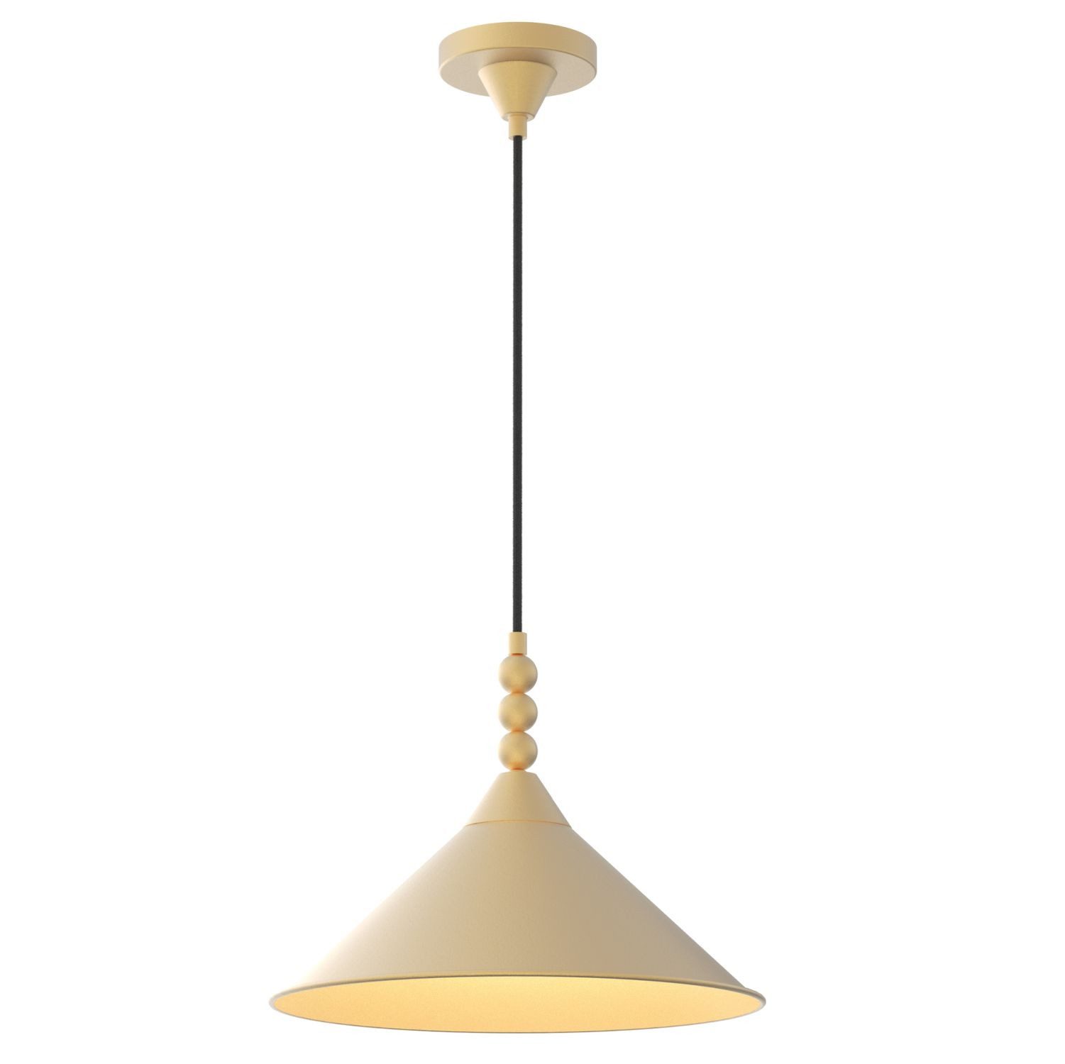Licht-Erlebnisse Pendelleuchte JORUND, ohne Leuchtmittel, Metall in Gold rund Ø 36 cm H: max. 183,5 cm verstellbar für E27