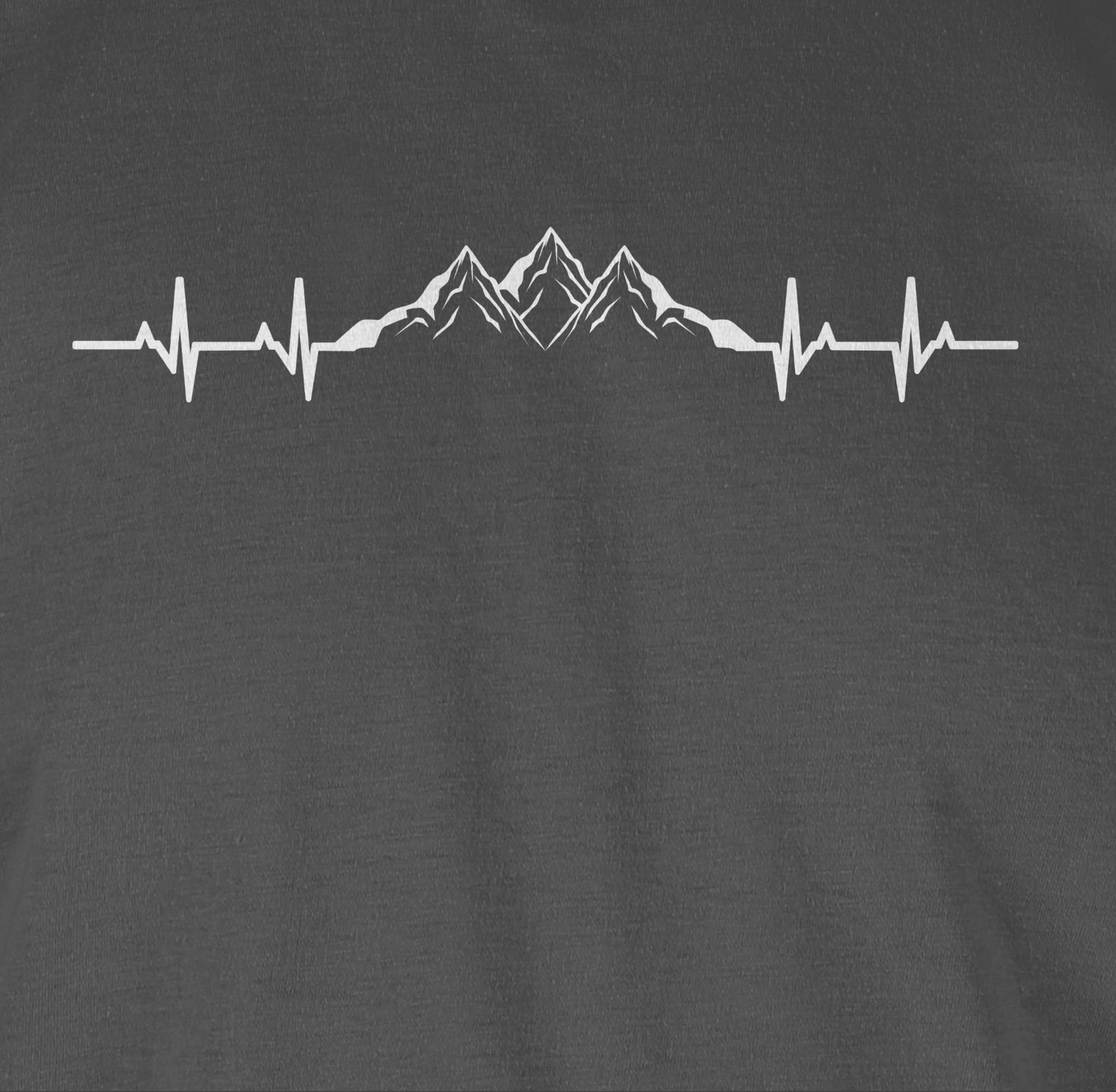 Shirtracer Rundhalsshirt Berge Herzschlag I Geschenk Bergliebhaber I Bergliebe Apres Ski Party