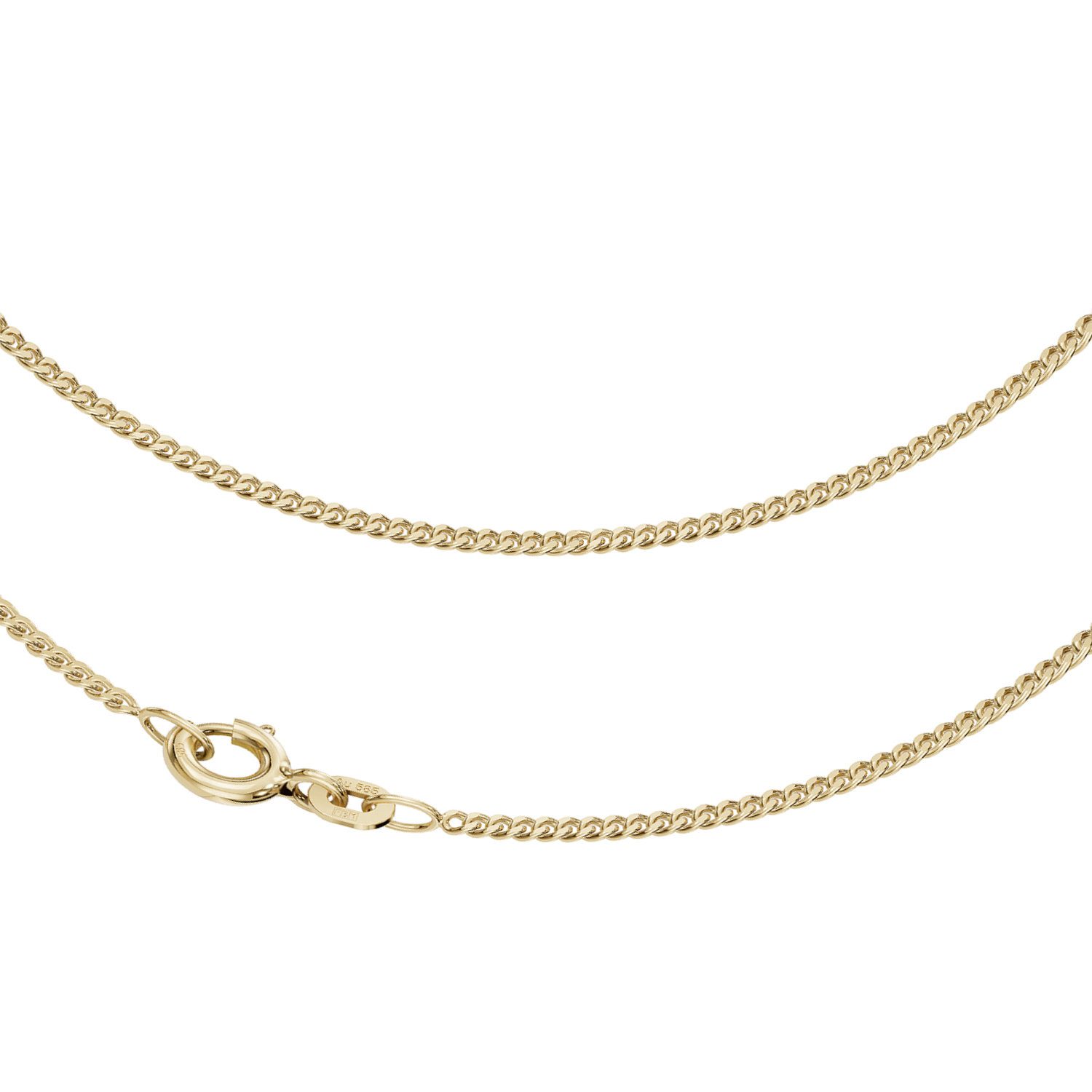 Goldkette JB Edle Goldkette Panzerkette 585 - 14 K Gold 1,6 mm 36 cm
