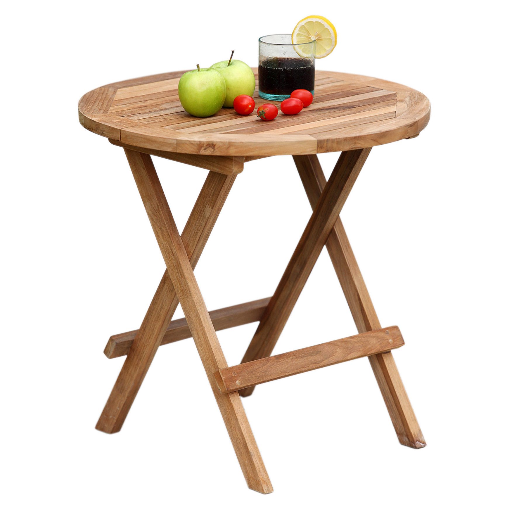 More2Home Beistelltisch PICNIC-1, Teak massiv, klappbar