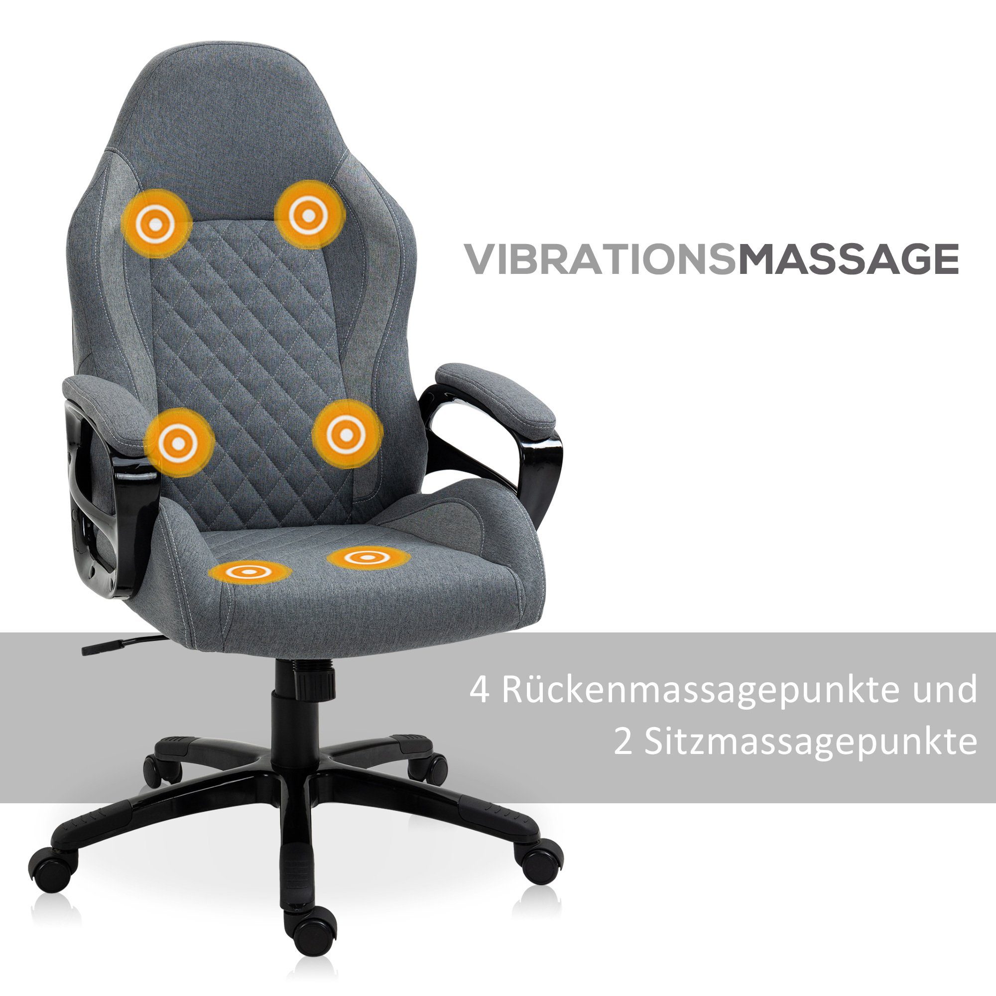 Schreibtischstuhl mit Bürostuhl Massagefunktion Vinsetto