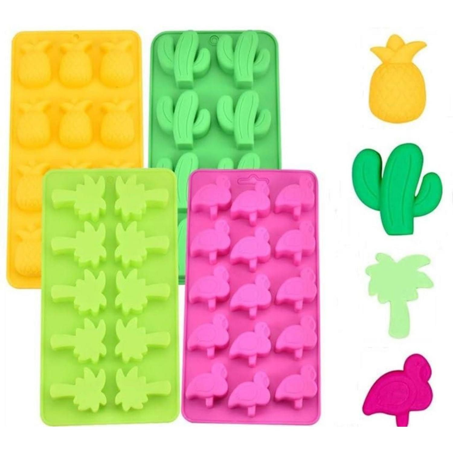 LuxusKollektion Schokoladenform Silikonformen 4 St. Sommer-Motive, (4-tlg)