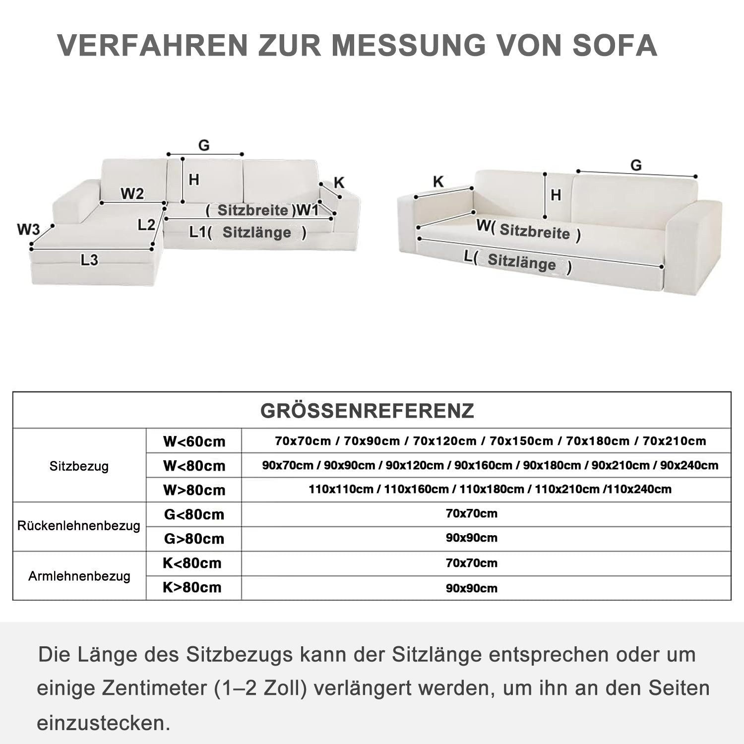 Diwzbyn Sofaschoner Sofahusse Anti-Rutsch – Rutschfester Sofabezug, Sofadecke, Schutz für Couch & Sofa, pflegeleicht & strapazierfähig – Bild 5 von 5