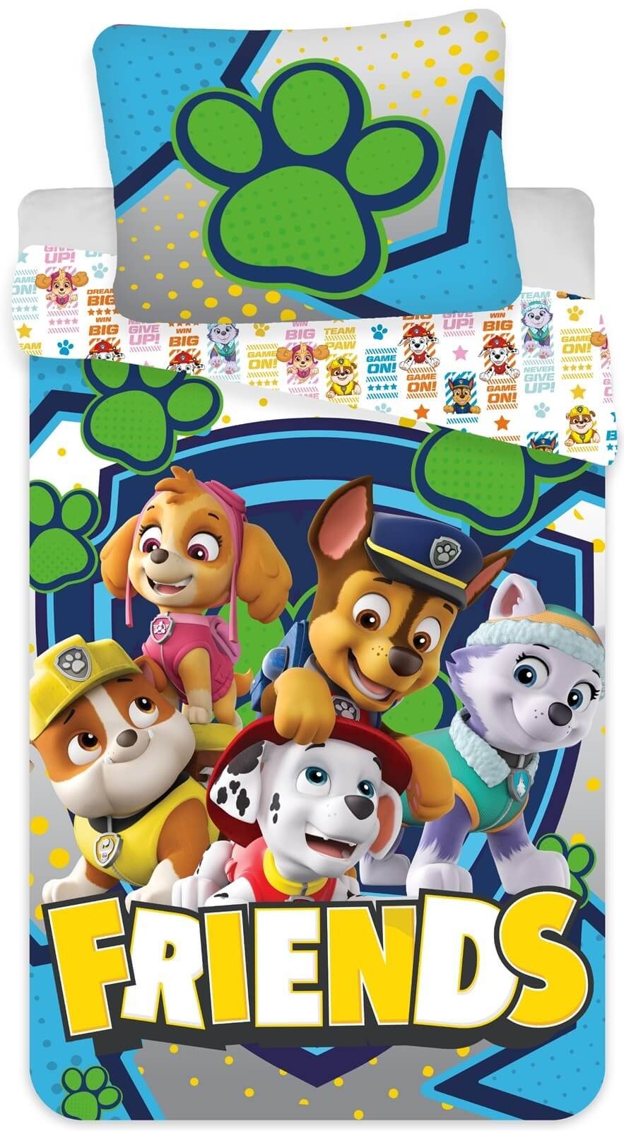 Babybettwäsche PAW Patrol - FRIENDS - Bettwäsche-Set für Baby & Kleinkind, 100x135, PAW PATROL, Baumwolle, 100% Baumwolle