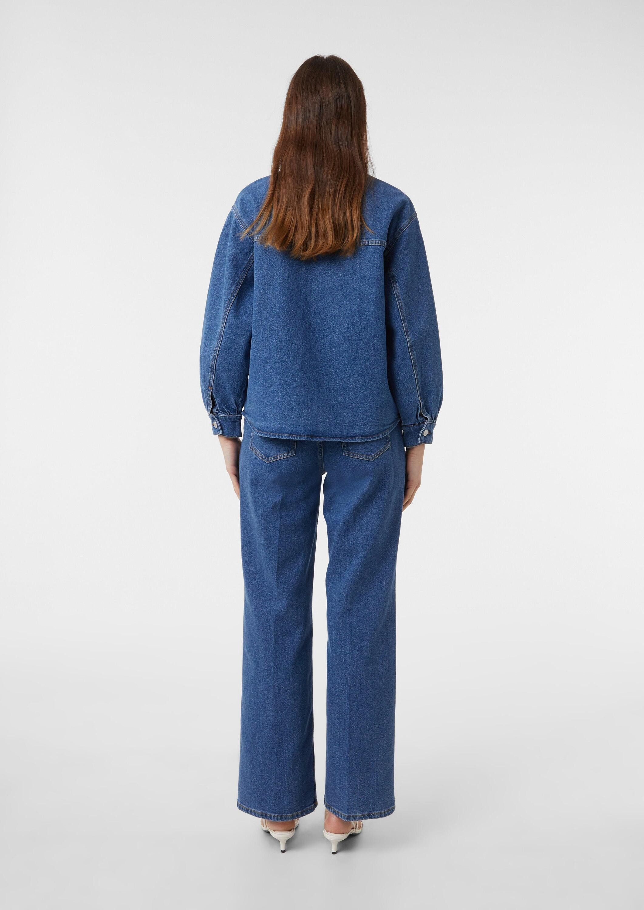 comma Funktionsjacke Indoor-Jacke Lässiges Denim-Overshirt