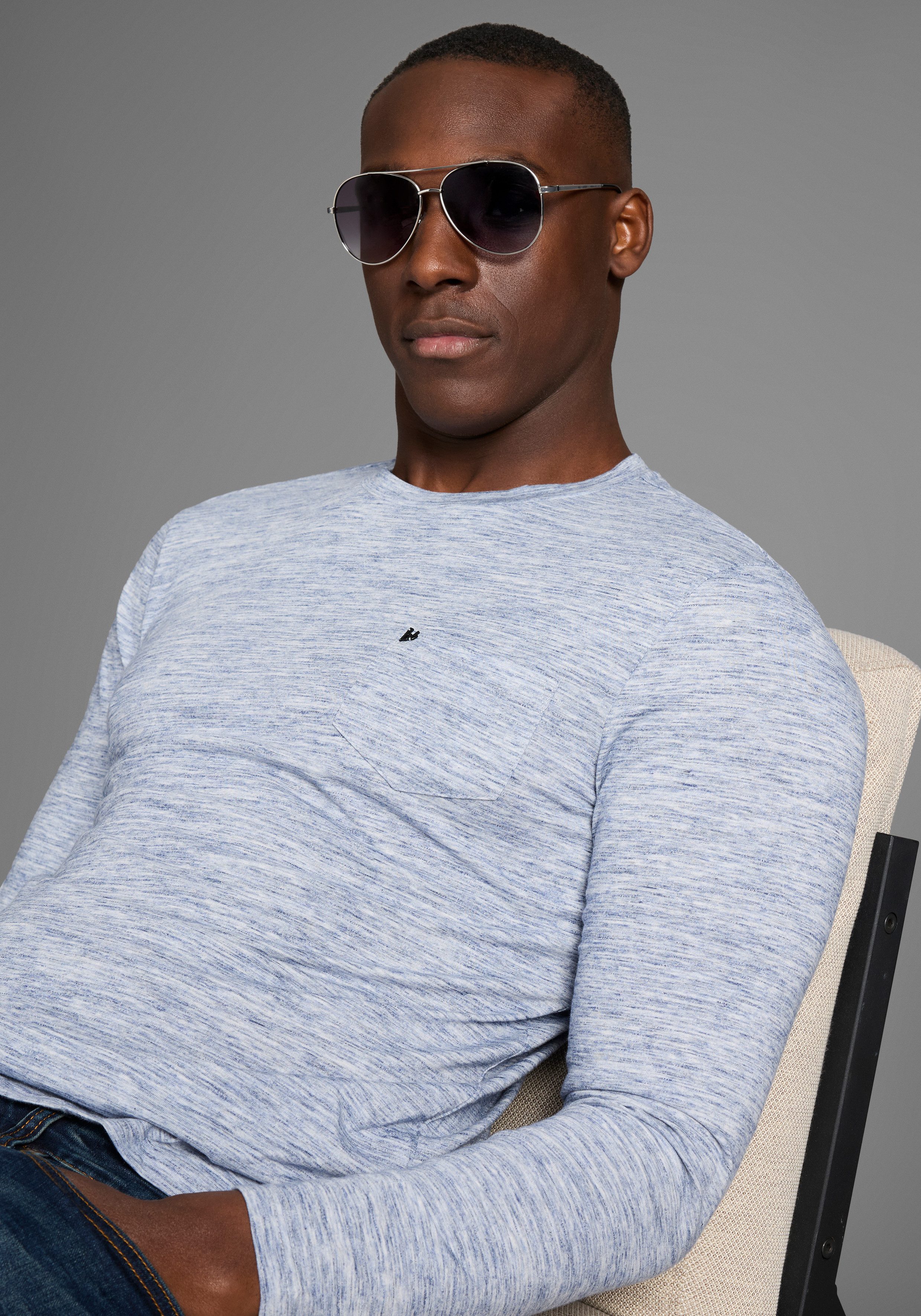 Bruno Banani Langarmshirt Langarmshirt in schmaler Passform