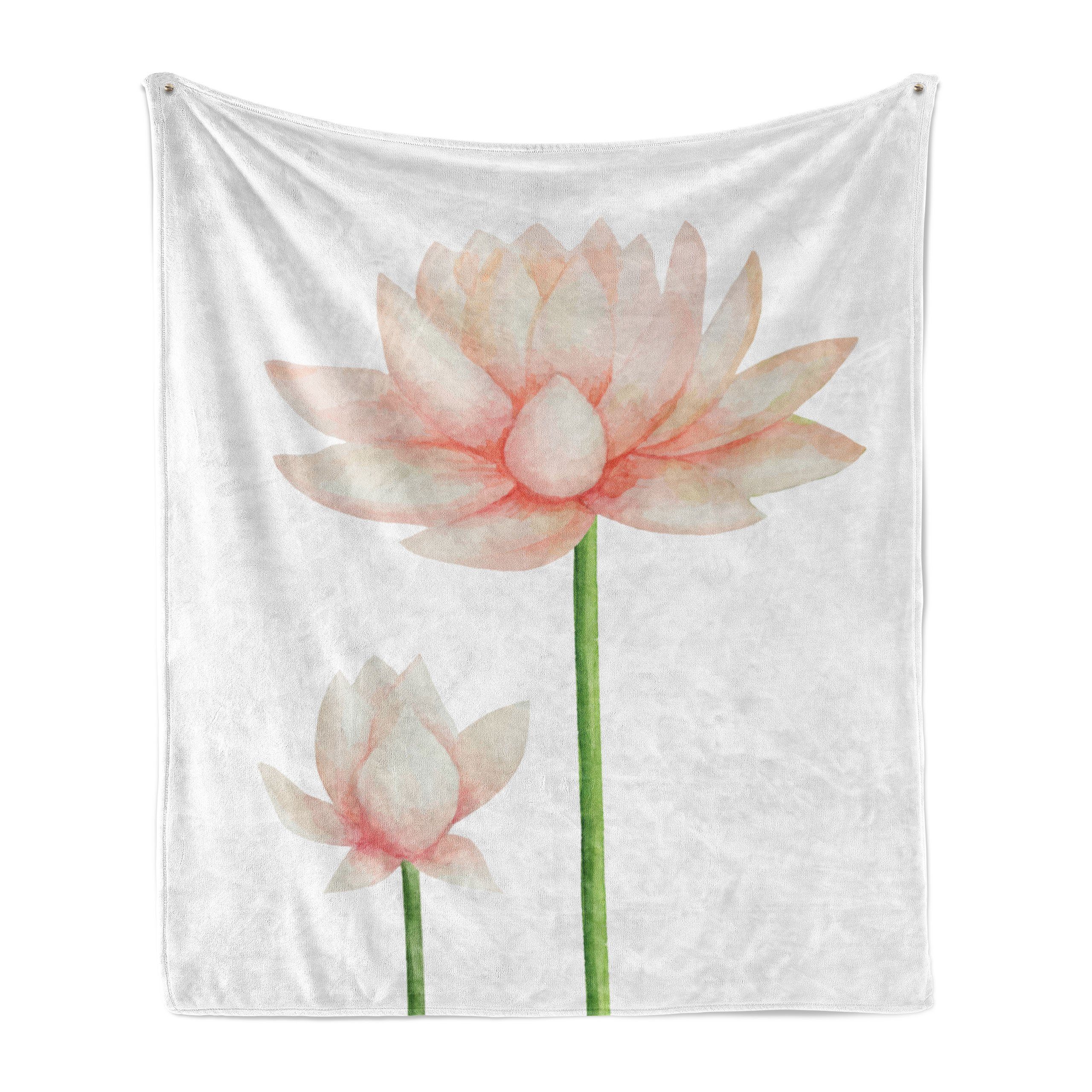 Gemütlicher den Wohndecke Lotus und Außenbereich, Plüsch Abakuhaus, Pastel für Innen- Blooming Lotus