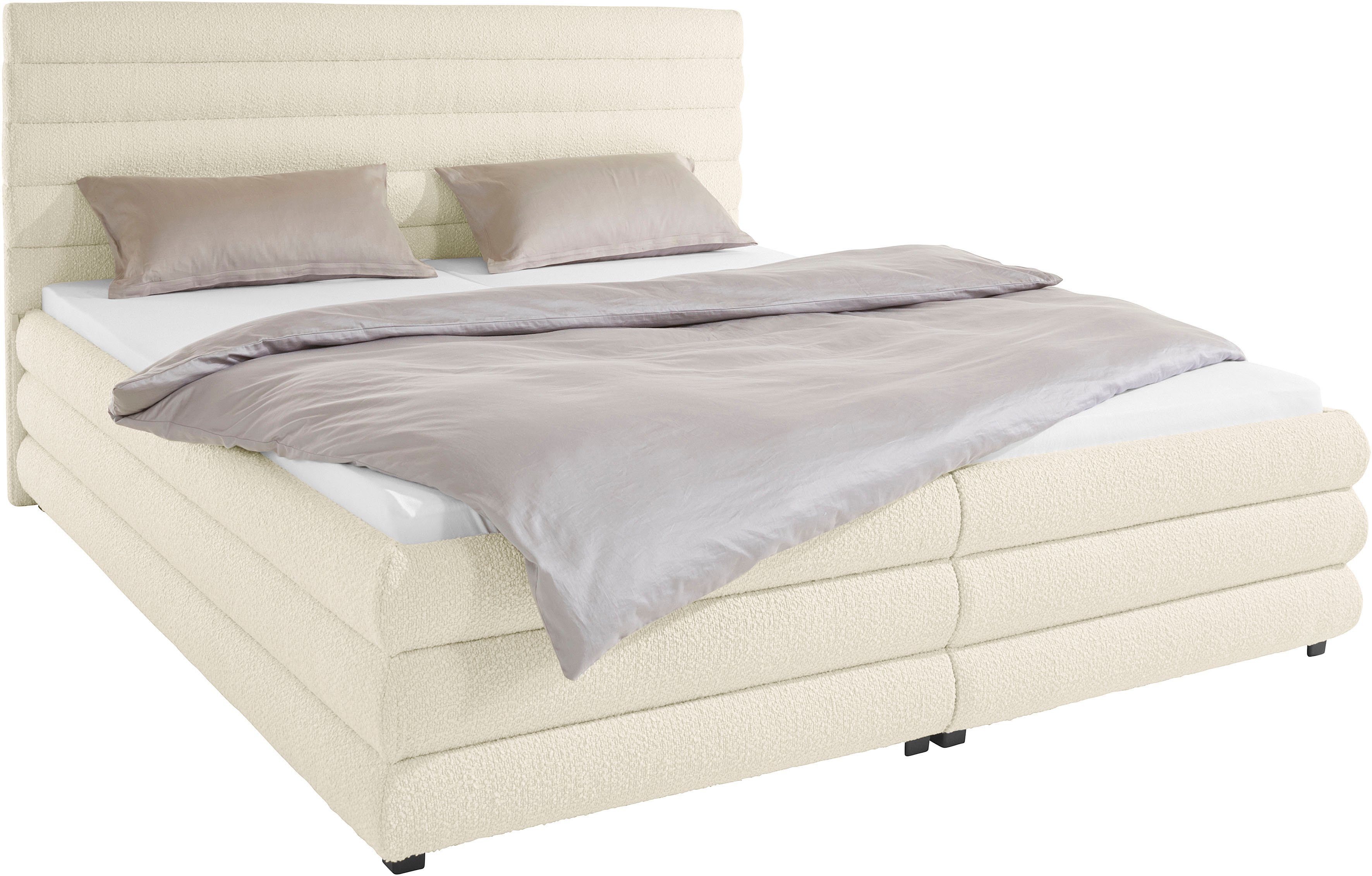 LeGer Home by Lena Gercke Polsterbett Maylis Bouclé, wahlweise mit und ohne Matratze und Lattenrost, auch in 200cm Breite. Reduzierter Preis € 1.159,99. Unverbindliche Preisempfehlung € 1.434,00