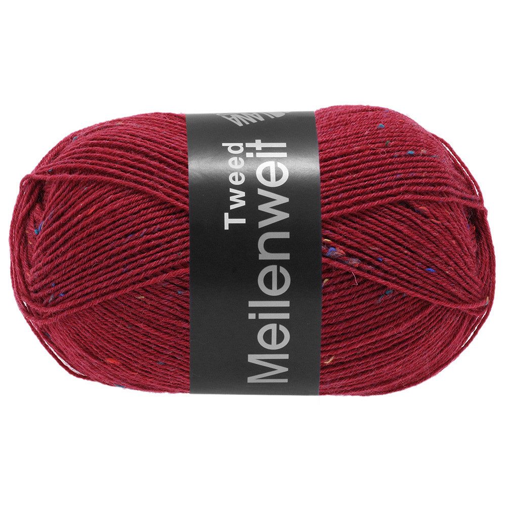 LANA GROSSA MEILENWEIT 100 g TWEED Sockenwolle mit Tweed-Noppen Häkelwolle, 420 m (ideal auch für Trachtensocken, Trachtenstutzen & Stulpen, 4-fach Sockenwolle gepunktet, mit Tweed-Noppen), 100 g