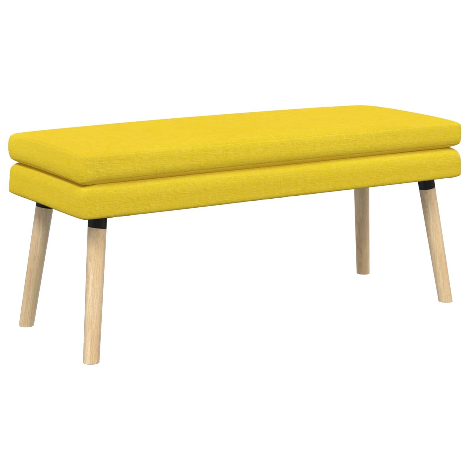 vidaXL Sitzbank Doppellagige Bank Helles Gelb 110 x 40 x 47 cm Stoff (1-St)