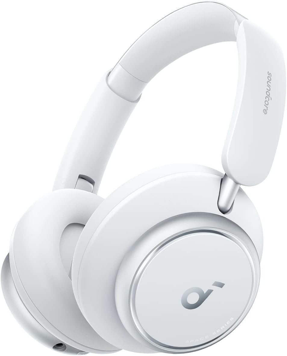 SoundCore Space Q45 Over-Ear-Kopfhörer (Adaptive Noise-Cancelling Freisprechfunktion Hi-Res kompatibel mit Siri, Google, Siri, Bluetooth, A2DP Bluetooth, AVRCP Bluetooth, HFP, Noise-Cancelling, 50 Stunden Akku, Kabelloser Hi-Res Sound)