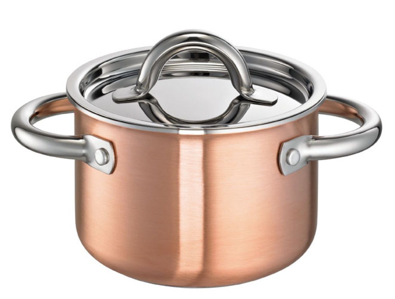 SCHULTE-UFER Fleischtopf De Luxe i, Kupfer (Set, 2-tlg., 1x Topf, 1 x Deckel), Ø 16 cm