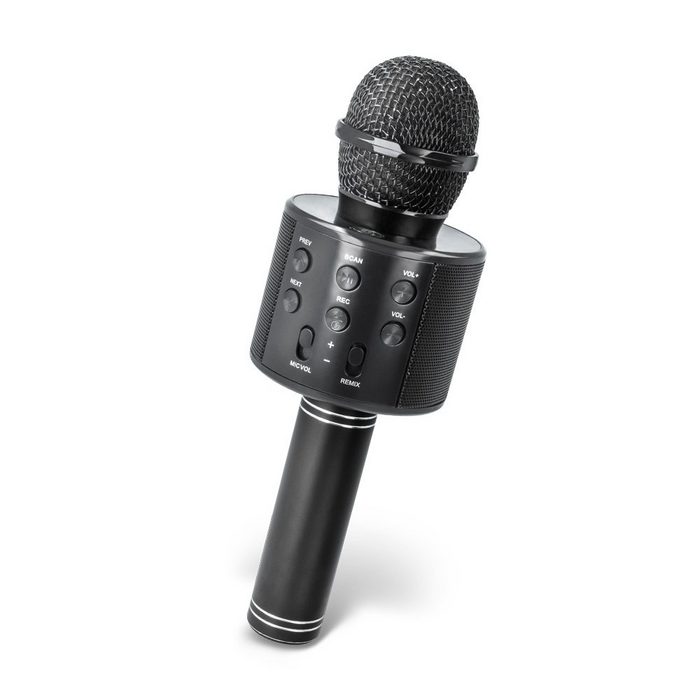Forever Mikrofon Forever Bluetooth Karaoke Mikrofon USB Wireless Kabellos Microphone Drahtlos Mic mit Lautsprecher Akku für Handy Tablet Android IOS
