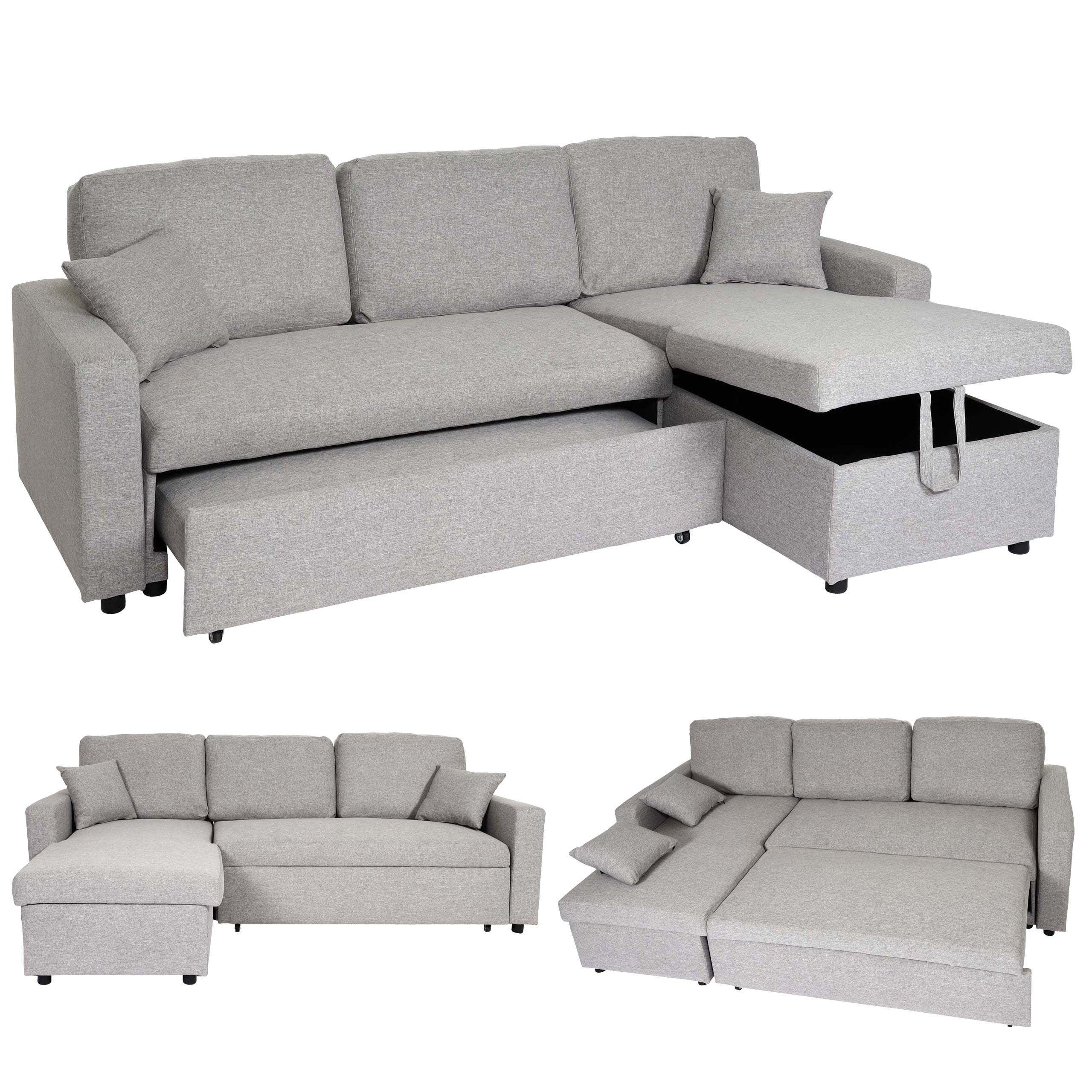 MCW Ecksofa MCW-L17, 3-Sitzer in L-Form, Mit 2 Dekokissen, Max. Belastbarkeit: 360 kg