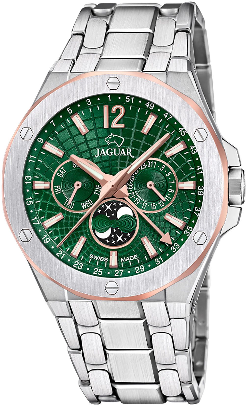 Jaguar Multifunktionsuhr Diplomatic Moonphase J1039/3, Quarzuhr,Armbanduhr, günstig online kaufen