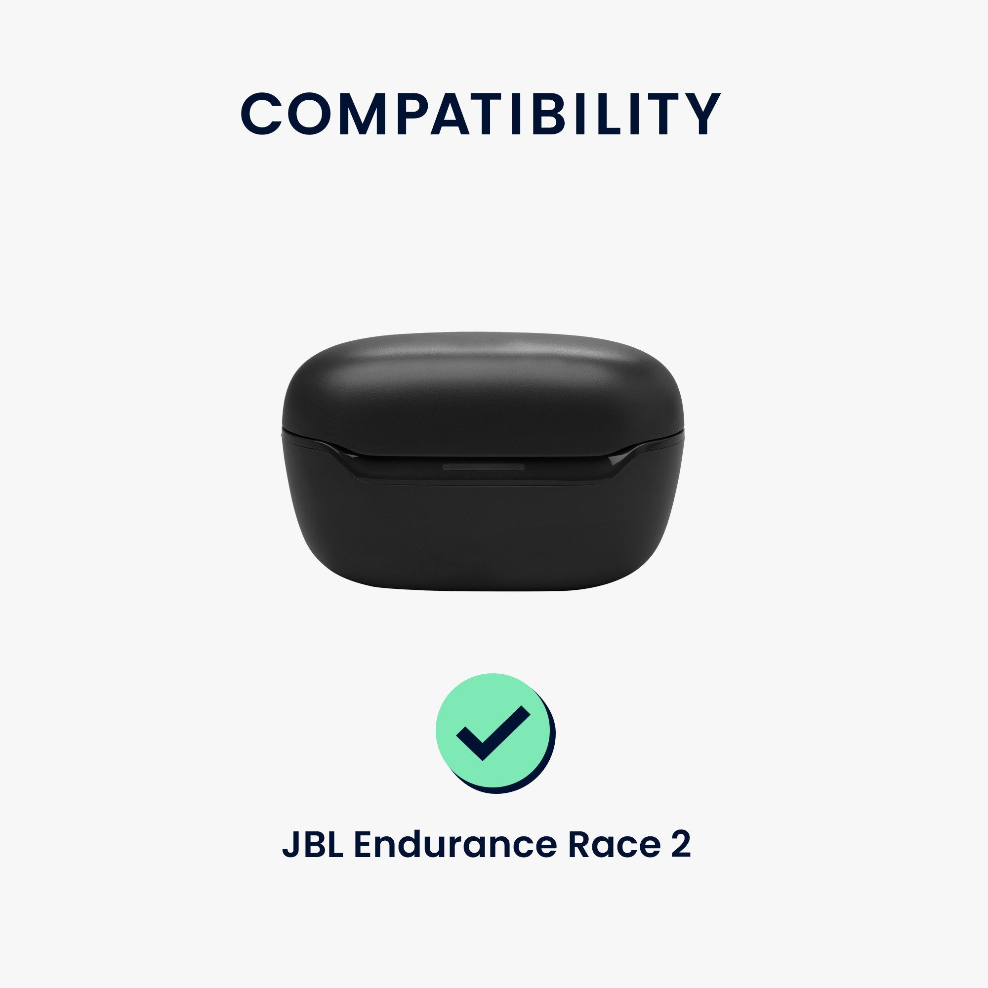 kwmobile Kopfhörer-Schutzhülle Schutzhülle für JBL Endurance Race 2 Hülle, TPU Silikon Case für Kopfhörer Ladecase stoßfestes Cover mit Karabiner