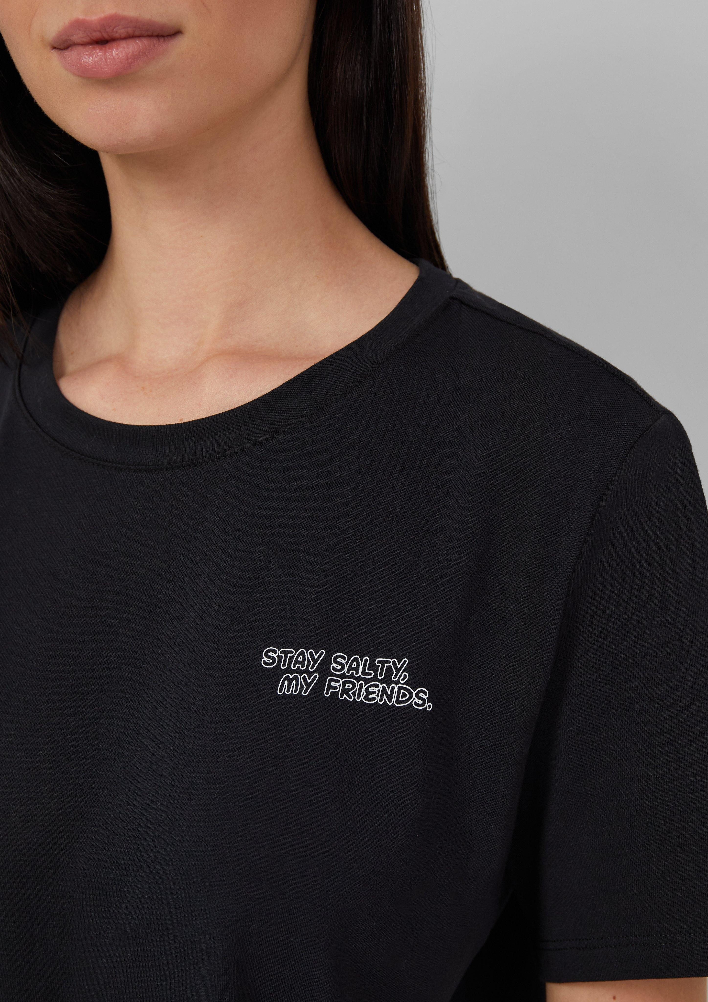 s.Oliver Kurzarmshirt Baumwollshirt mit Front- und günstig online kaufen