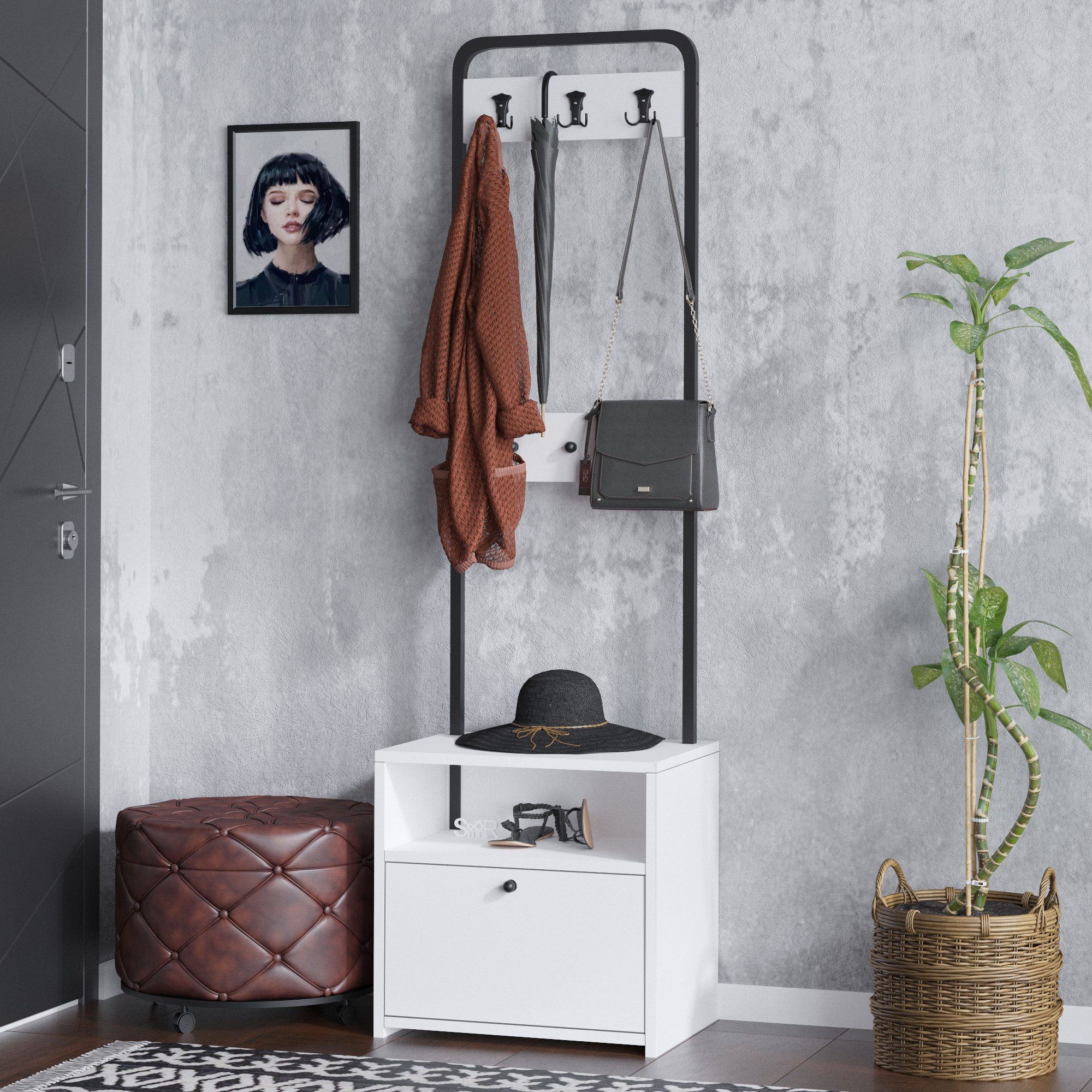 Skye Decor Garderobenständer 100% MELAMINE COATED PARTICLE BOARD, 170 cm x 35 cm x 50 cm D1404