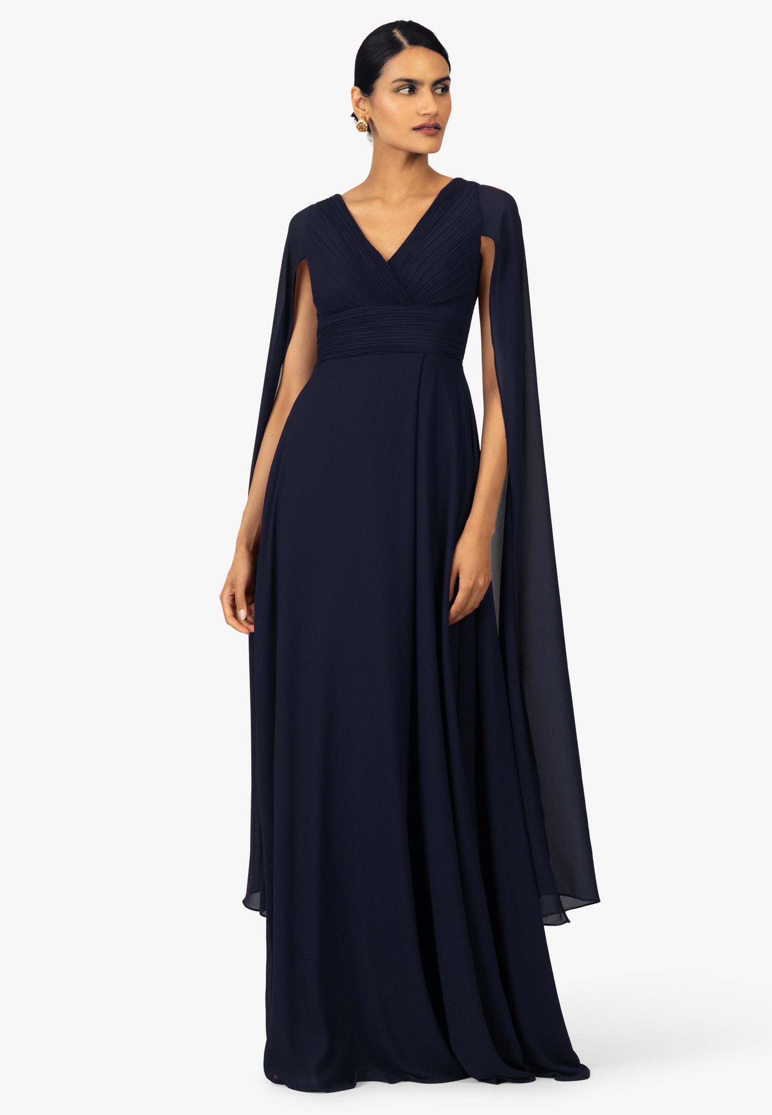 Kraimod Abendkleid aus hochwertigem Polyester Material mit Capeärmel günstig online kaufen