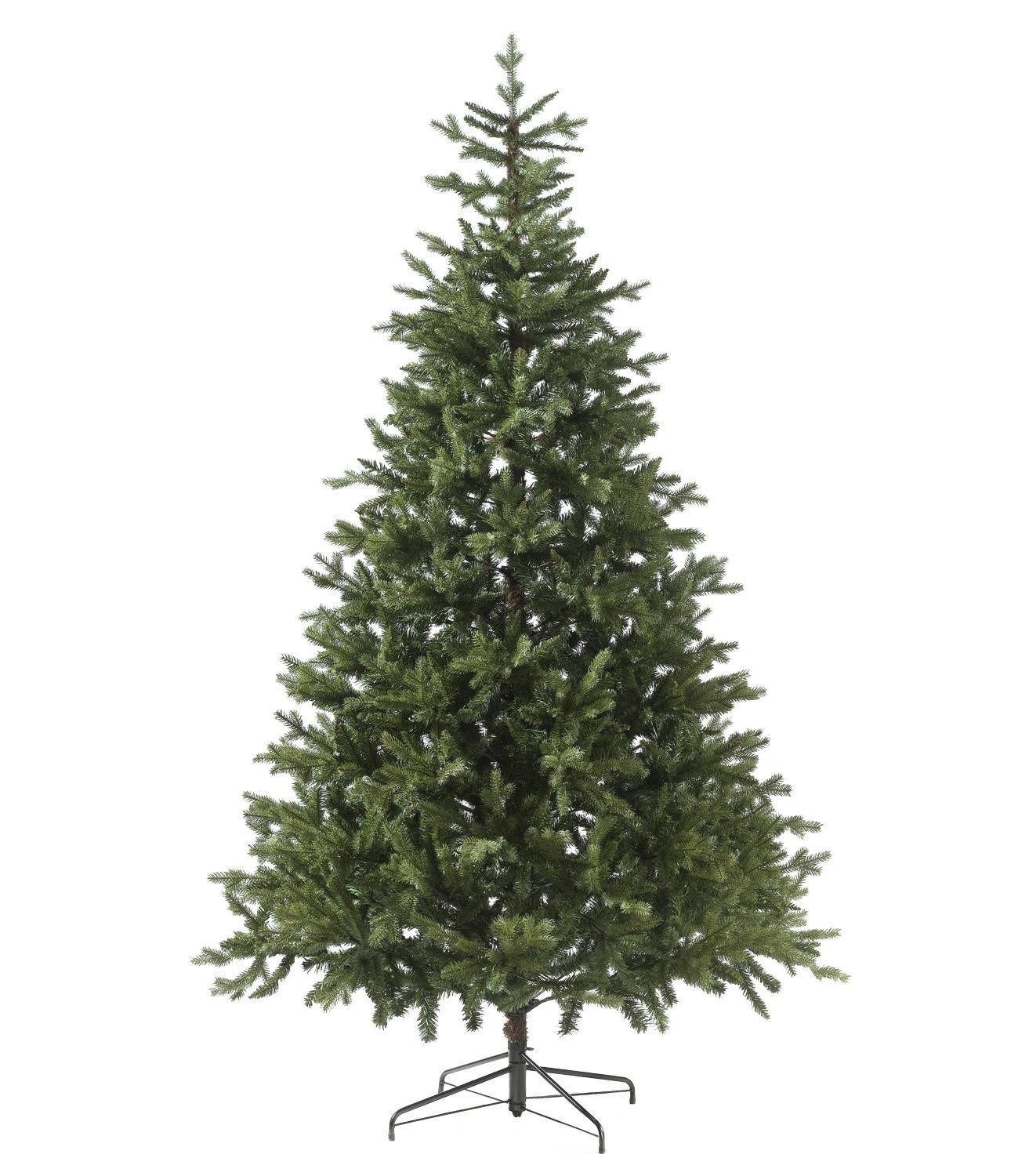 casa NOVA Künstlicher Weihnachtsbaum ALLISON, H 240 cm, Grün, Kunststoff, Standfuß aus Metall in Schwarz