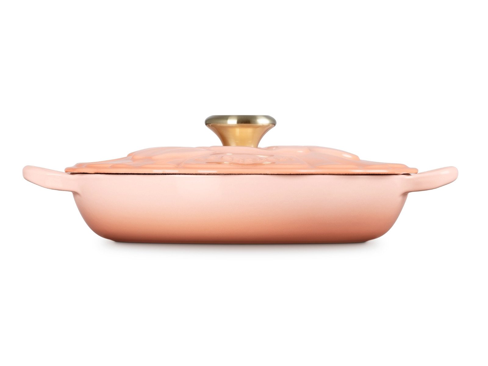 LE CREUSET Kochtopf Signature Gourmet-Profitopf Blume pêche 26cm, Emailliertes Gusseisen