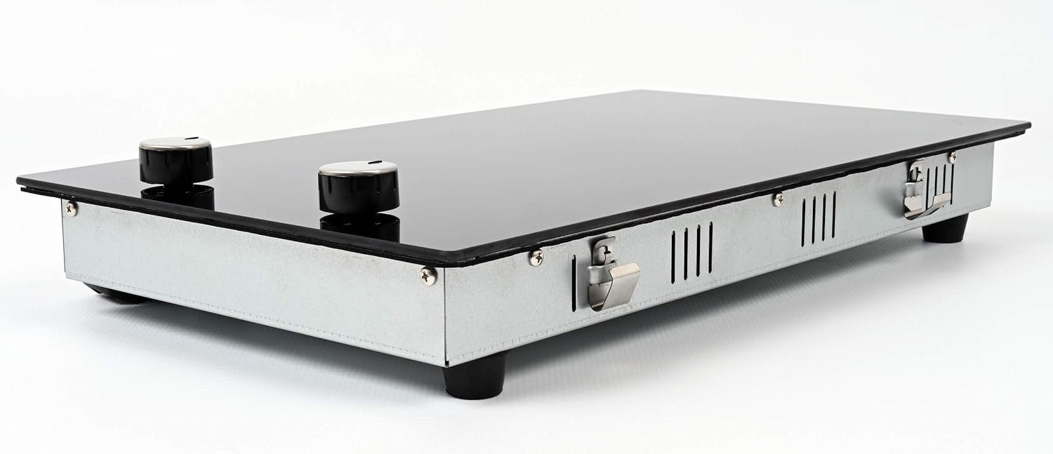 K&H Elektro-Kochfeld K&H® Domino 2 Zonen Glaskeramikkochfeld 30cm Knebel Steuerung Autark Eigebaut CK-3002K, Einbaufähig oder freistellbar – Bild 5 von 5