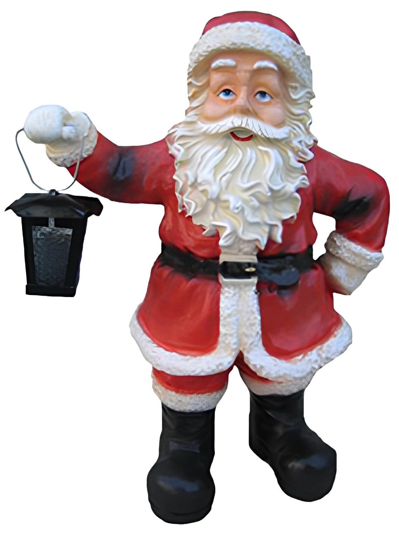 JVmoebel Weihnachtsfigur Weihnachtsmann Figur mit Schlitten für festliche Dekoration (Skulptur Z33-49cm), Made in Europa